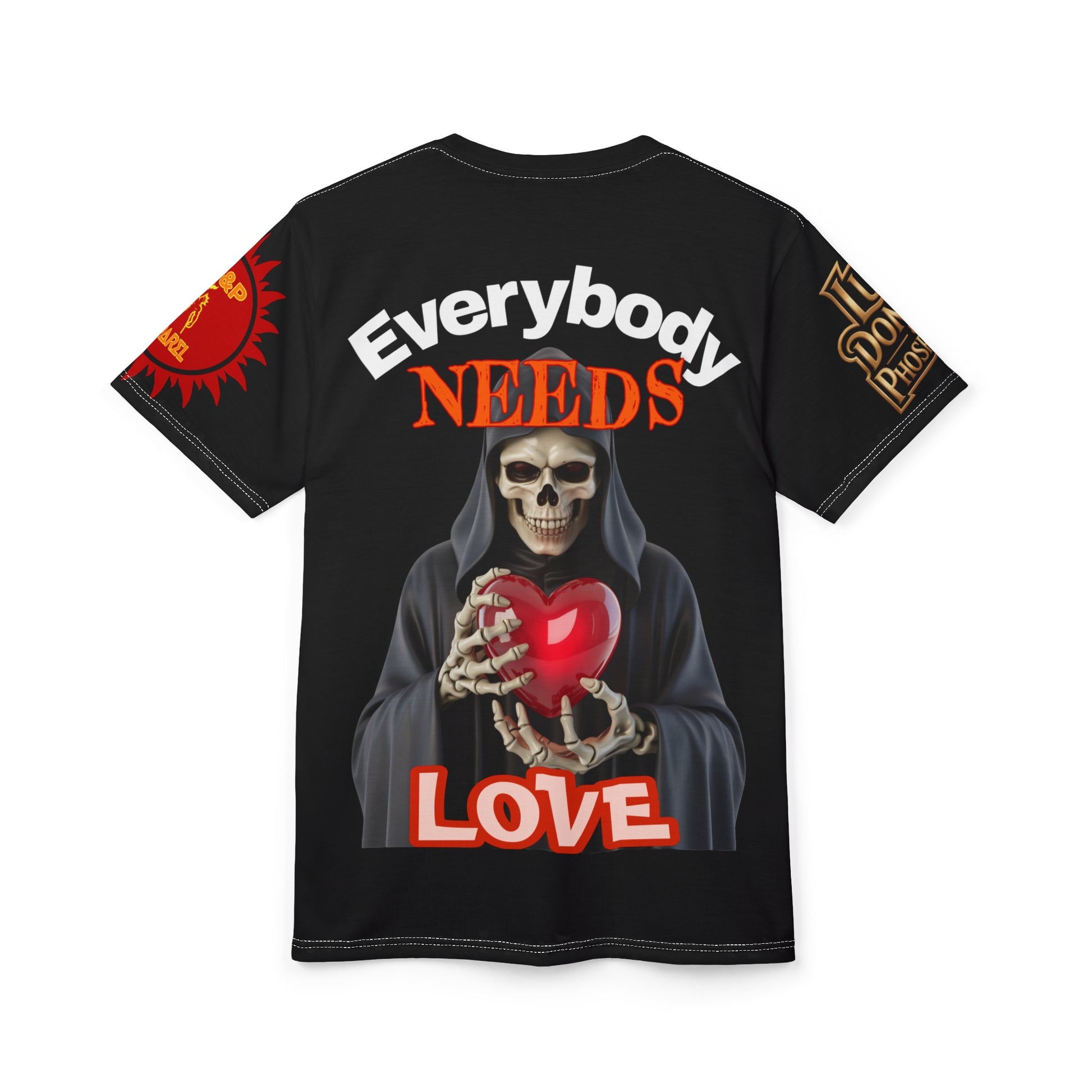 'Everybody Needs Love' Grim Reaper Heart Tee