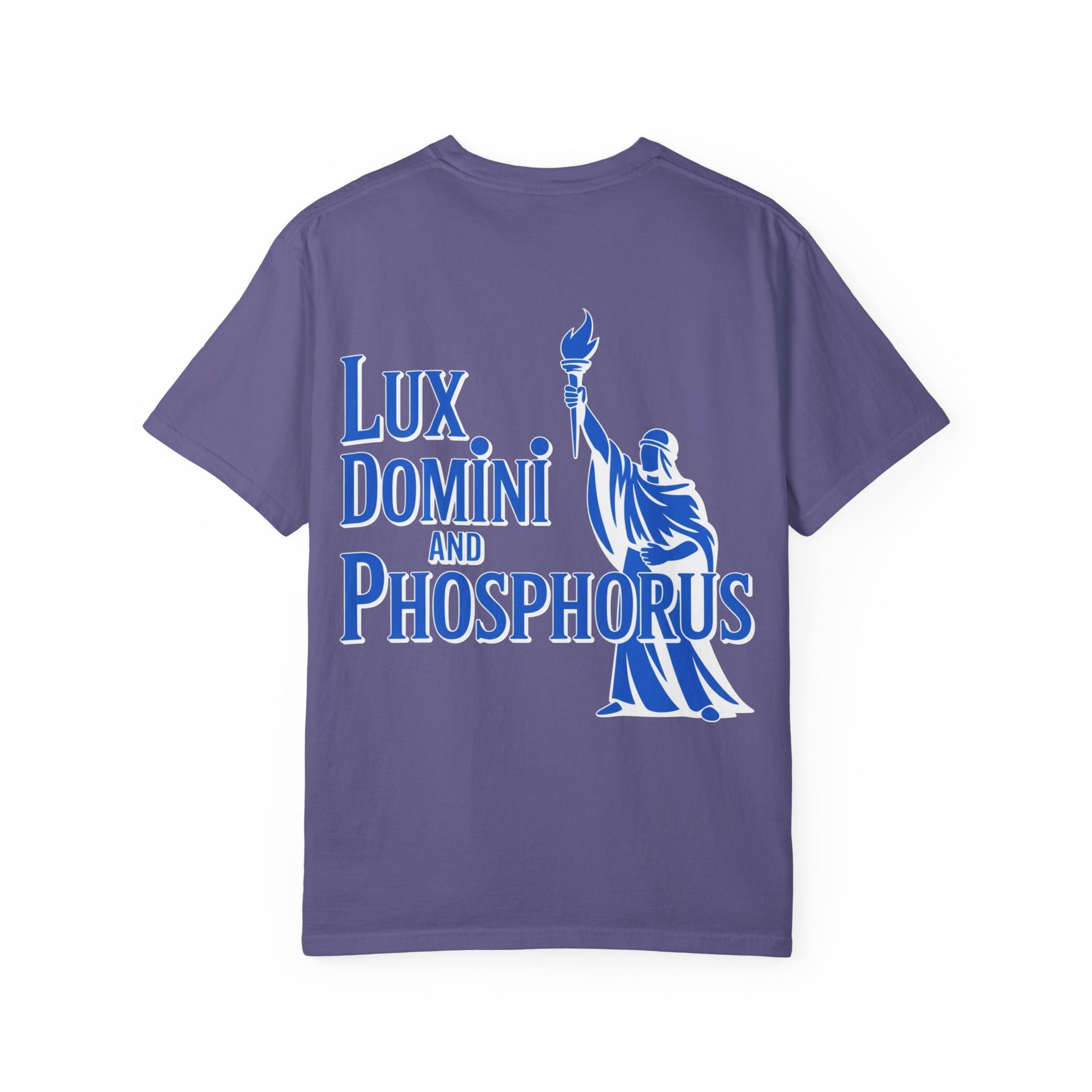Unisex T-shirt Lux Domini and Phosphorus Zodiac Wheel Design