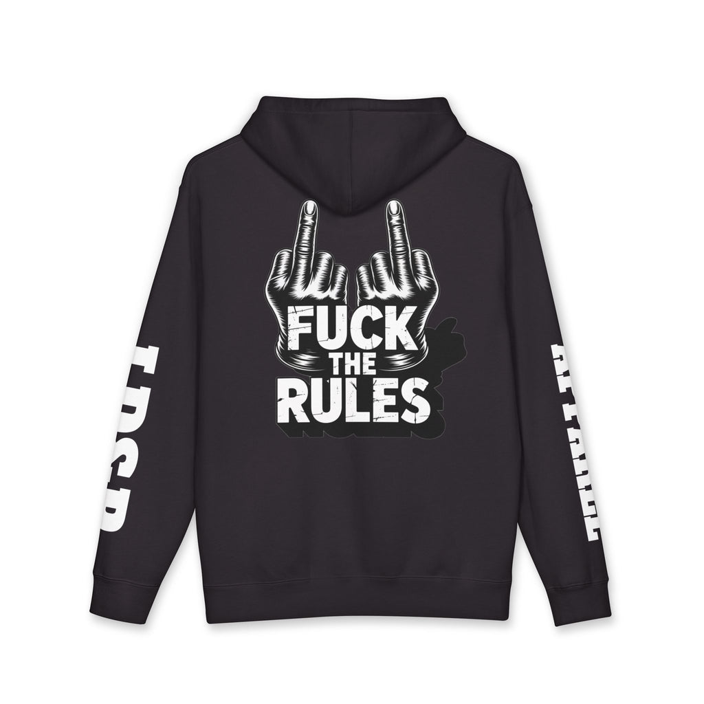 Hooded Sweatshirt - 'Fuck The Rules' Bold Graphic Design