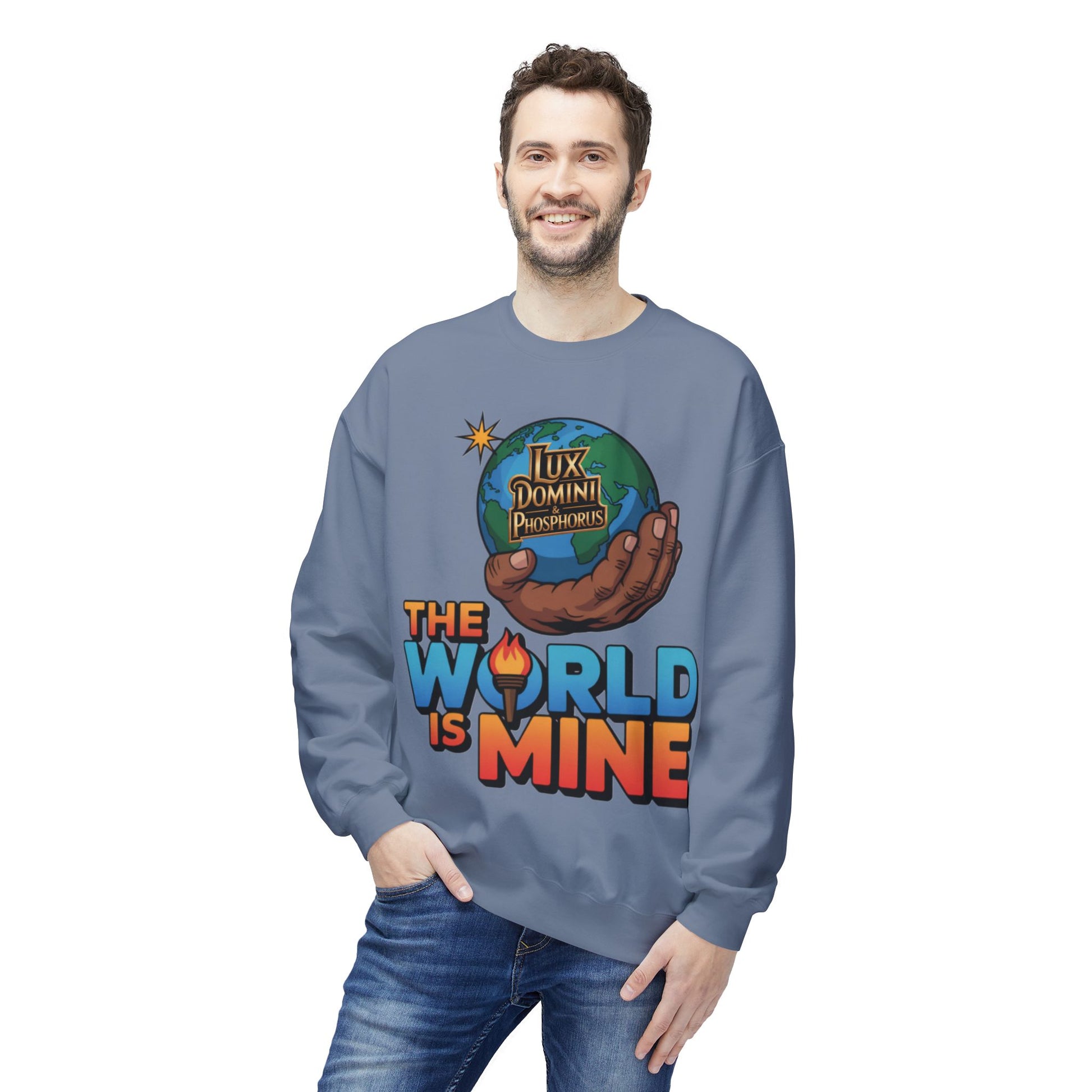 "The World Is Mine"  Design 2 Crewneck Sweatshirt
