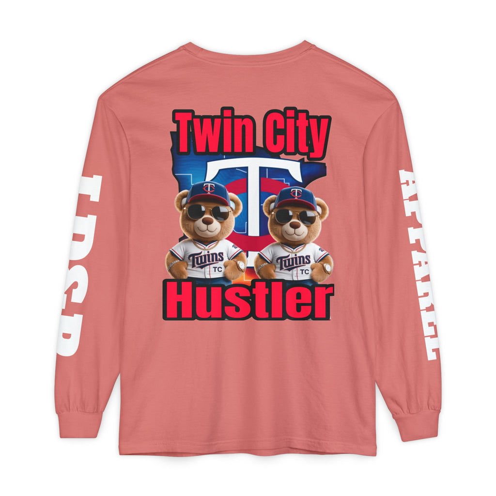 Twin City HUSTLER Long Sleeve T-Shirt - LD&P Apparel Design #2