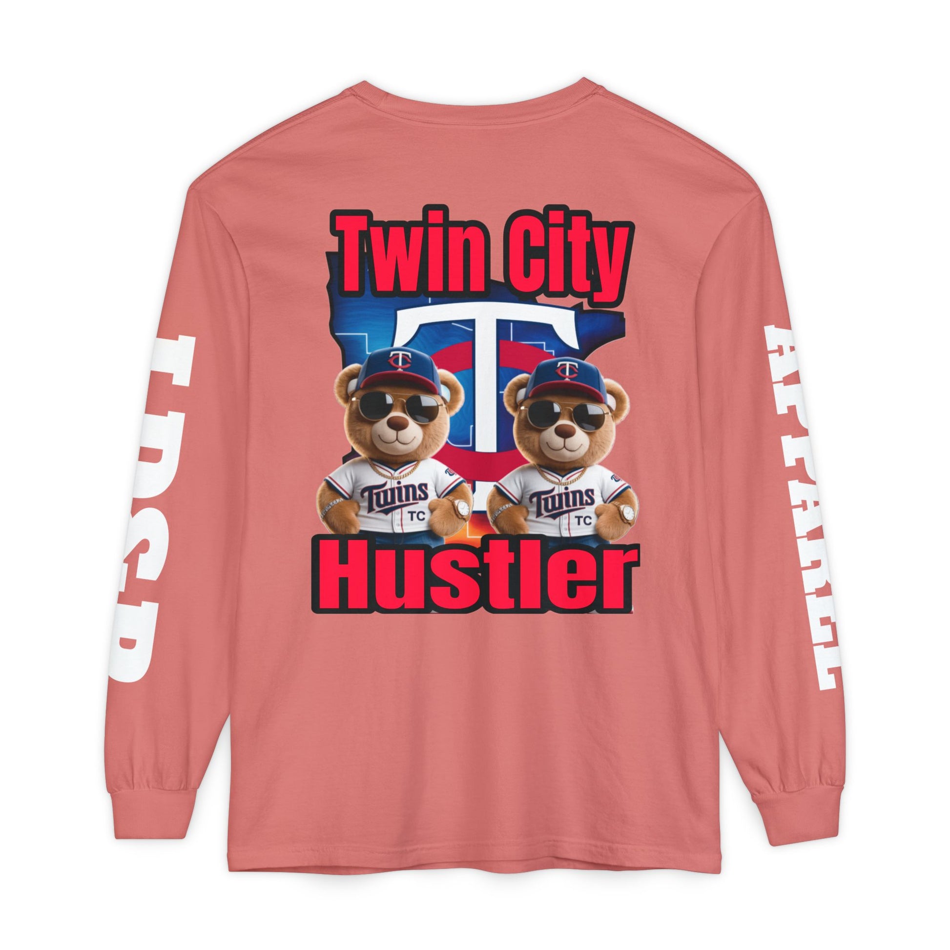 Twin City HUSTLER Long Sleeve T-Shirt - LD&P Apparel Design #2