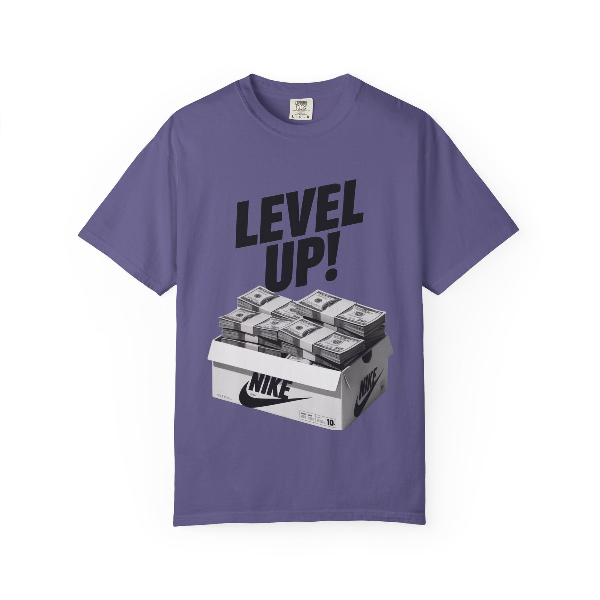 Garment-Dyed T-shirt Level Up Design