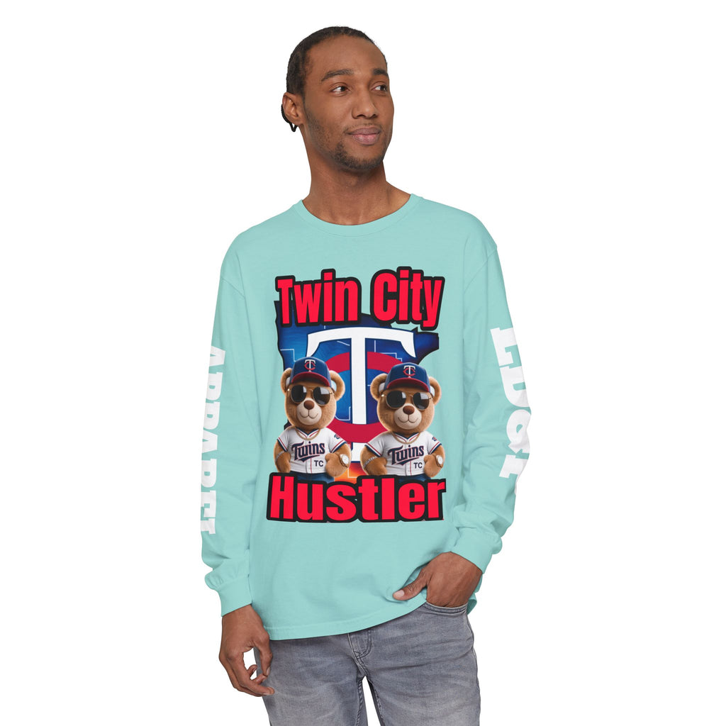 Twin City HUSTLER Long Sleeve T-Shirt - LD&P Apparel Design #2