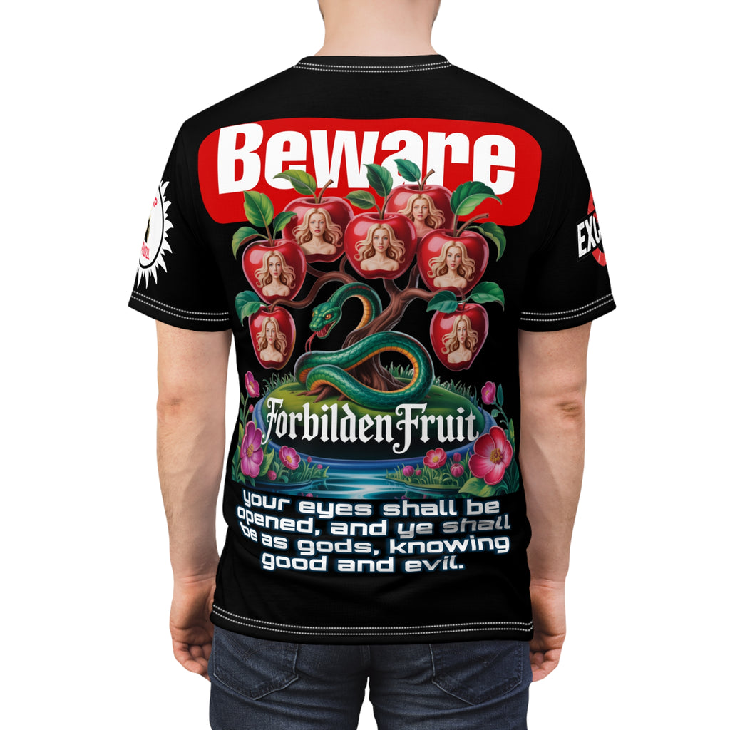 Beware Forbidden Fruit Graphic Tee LD&P APPAREL Black