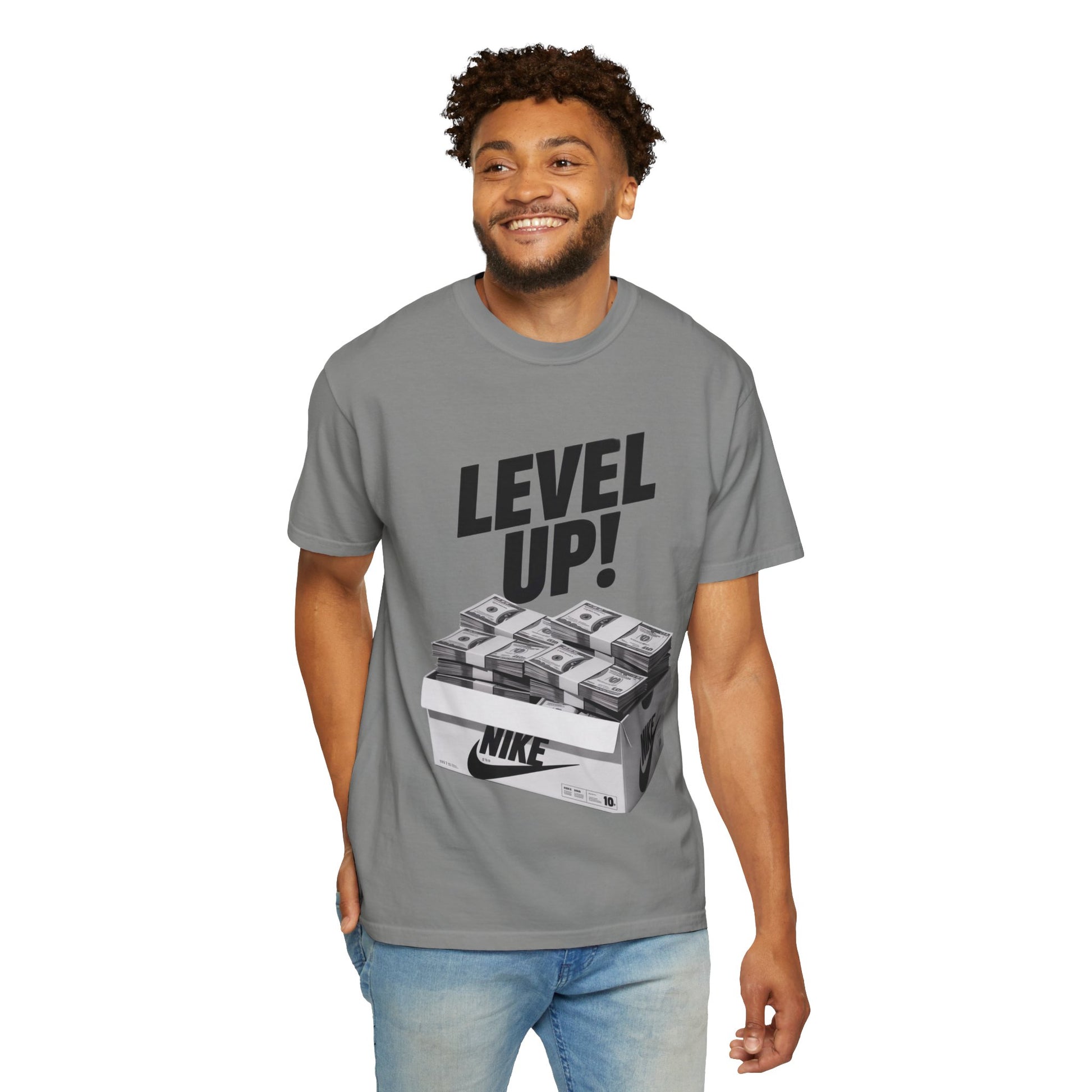 Garment-Dyed T-shirt Level Up Design