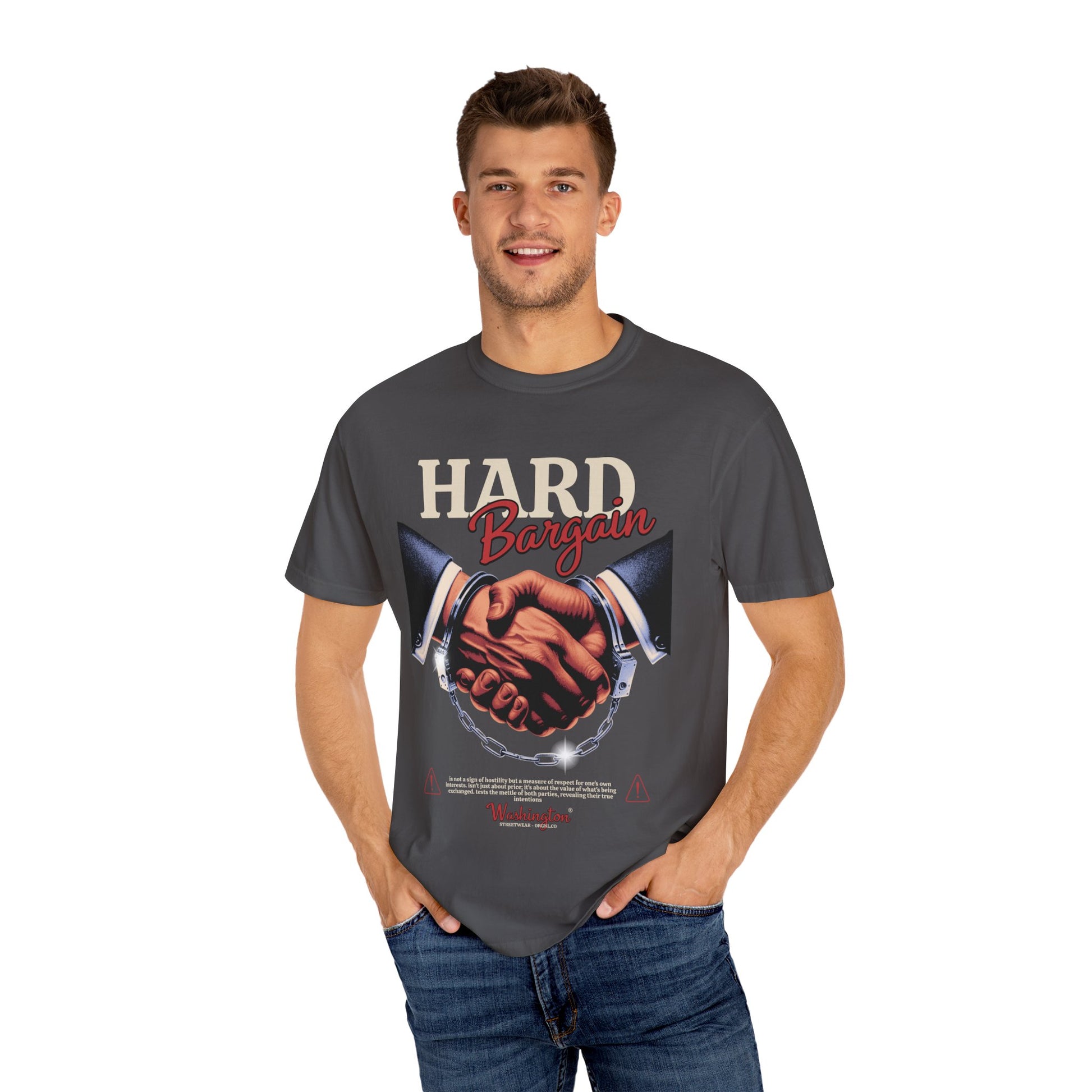 Garment-Dyed T-shirt Hard Bargain Graphic Tee