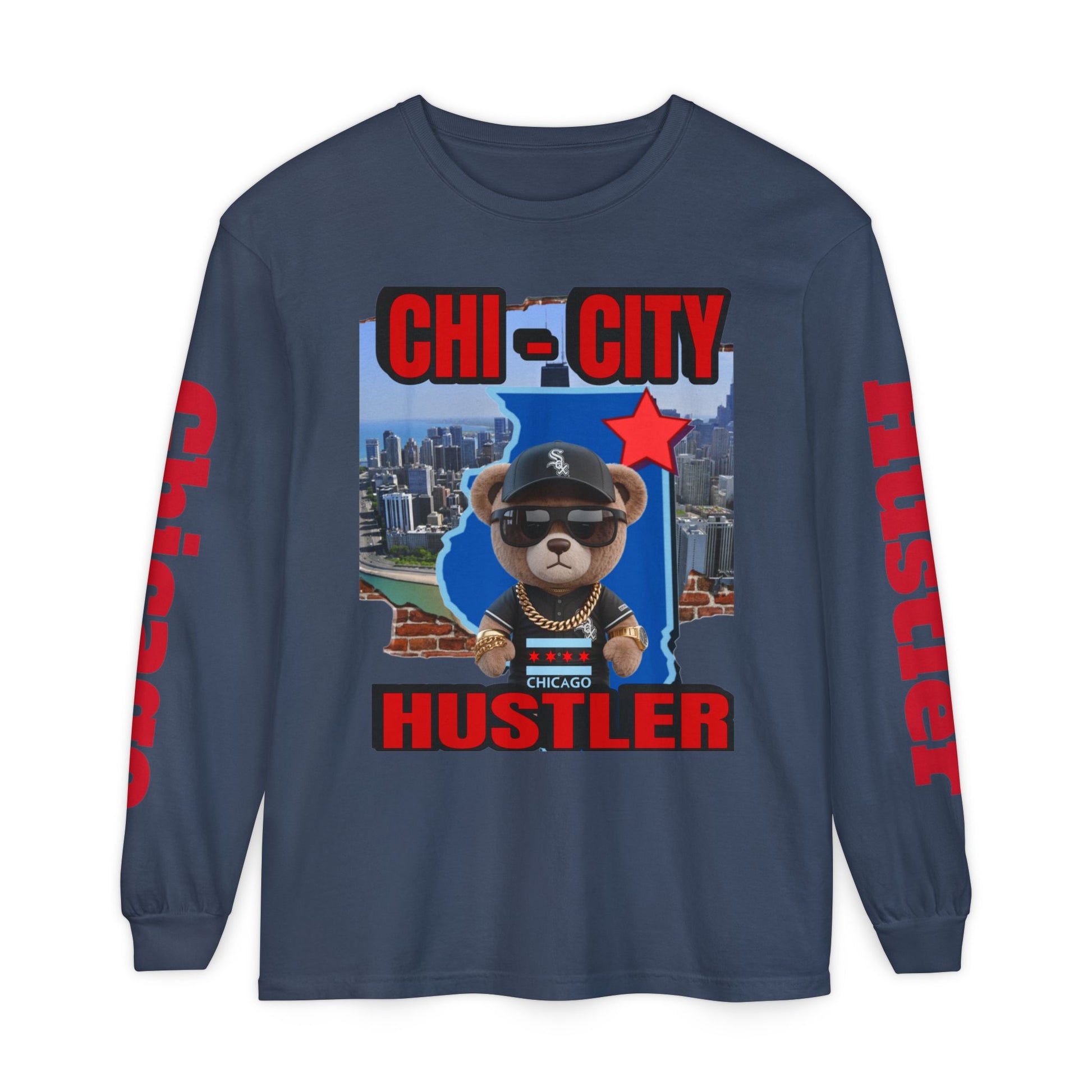 Chi-City Hustler Long Sleeve T-Shirt — LD&P Apparel