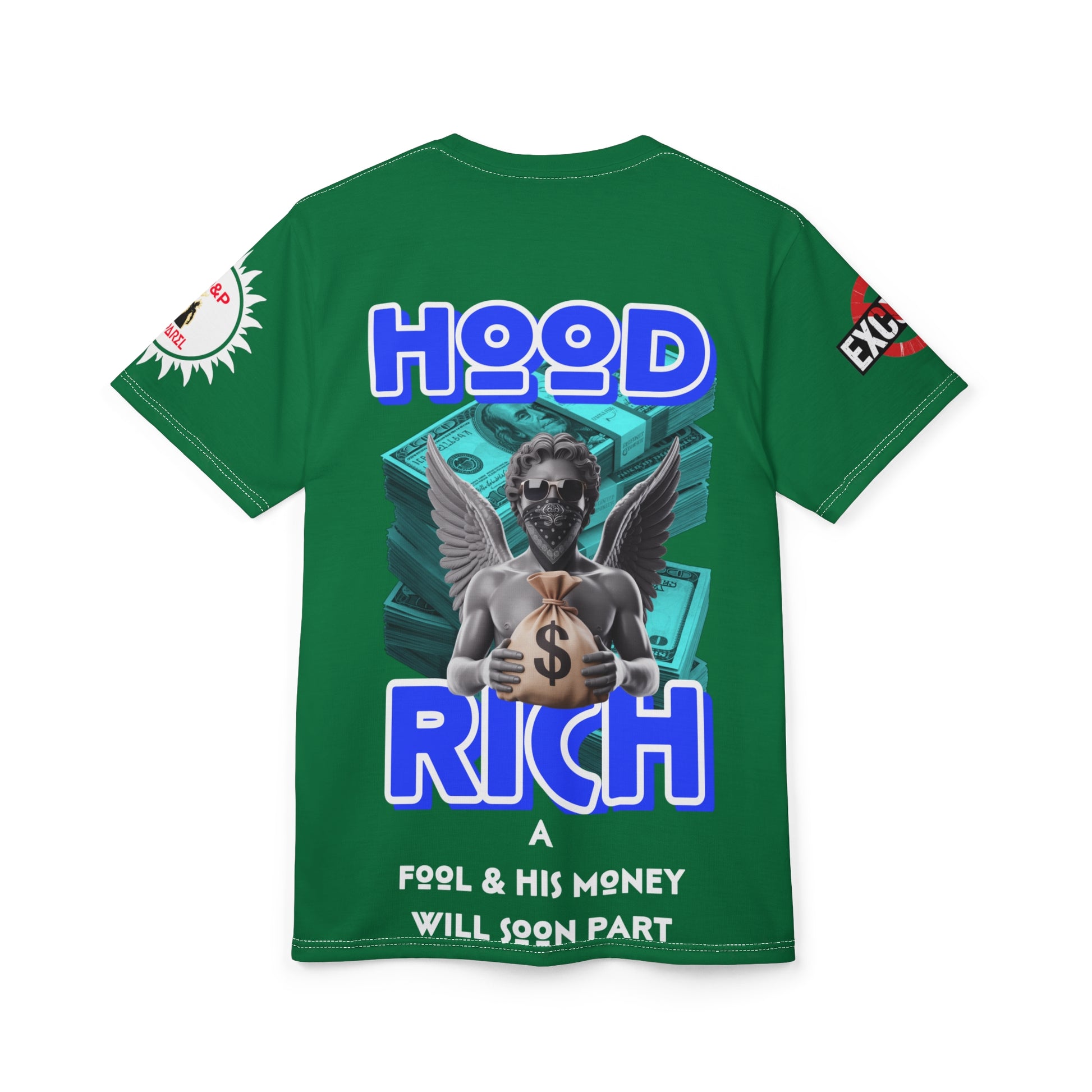 Hood Rich Graphic Tee LD&P APPAREL Green