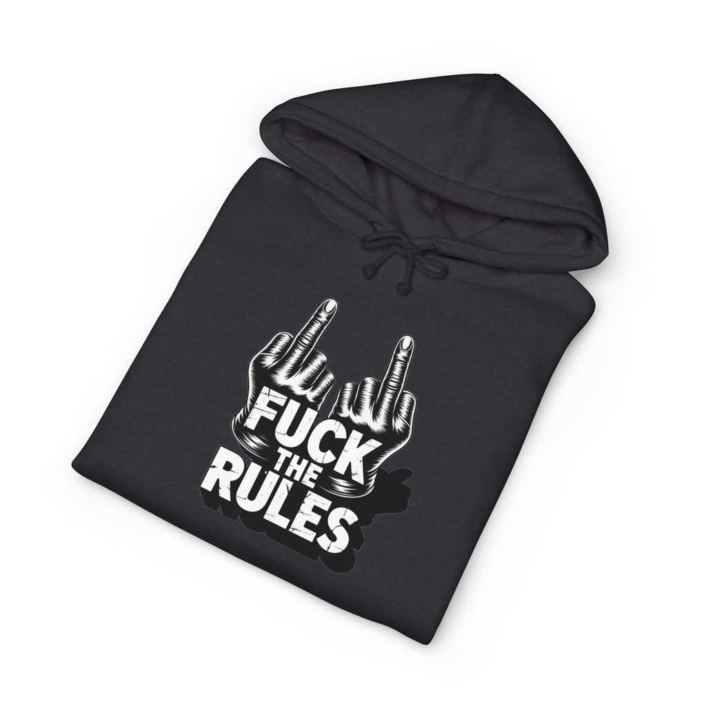 Hooded Sweatshirt - 'Fuck The Rules' Bold Graphic Design