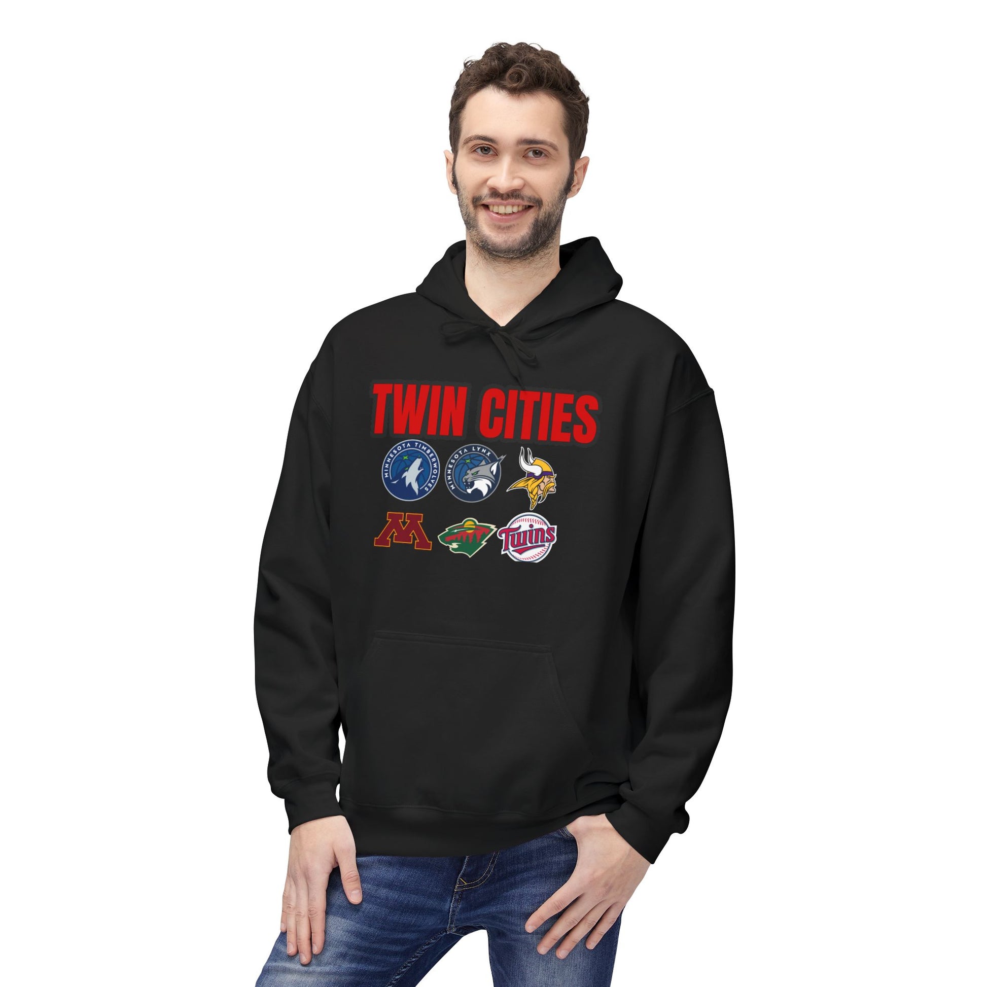 Fleece Hoodie Twin Cities Minneapolis St Paul Design
