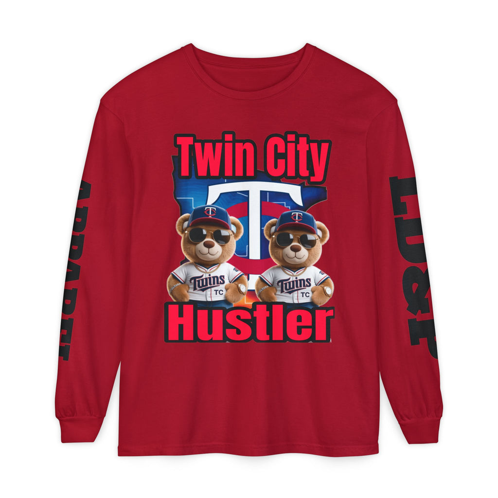 Twin City HUSTLER Long Sleeve T-Shirt - Bad Temper Design