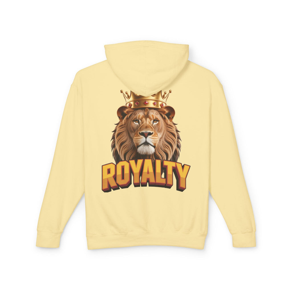Royalty Lion Hooded Sweatshirt, Unisex Lightweight Pullover, King of the Jungle Sweatshirt, Animal Lover Gift, Cool Casual Wear