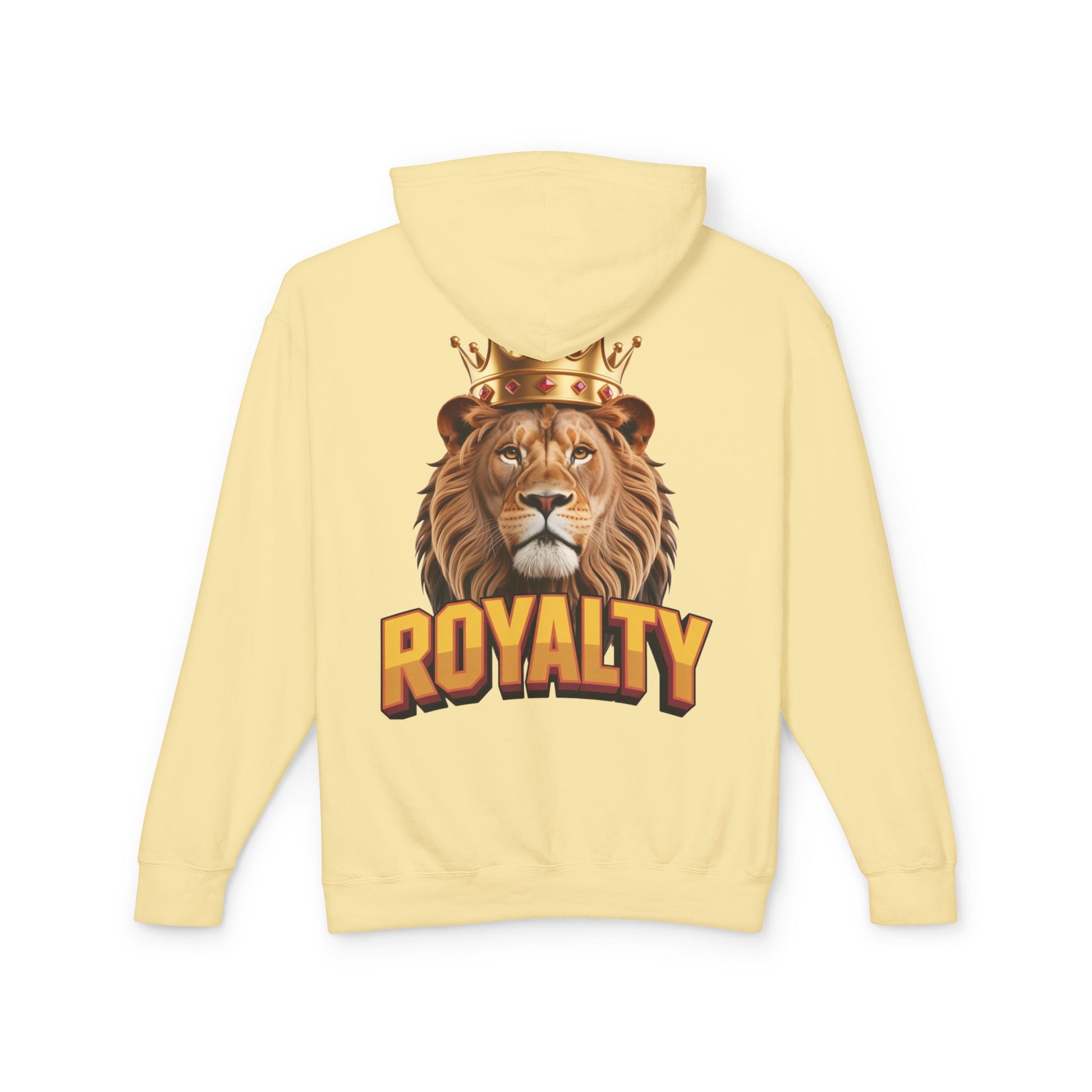 Royalty Lion Hooded Sweatshirt, Unisex Lightweight Pullover, King of the Jungle Sweatshirt, Animal Lover Gift, Cool Casual Wear
