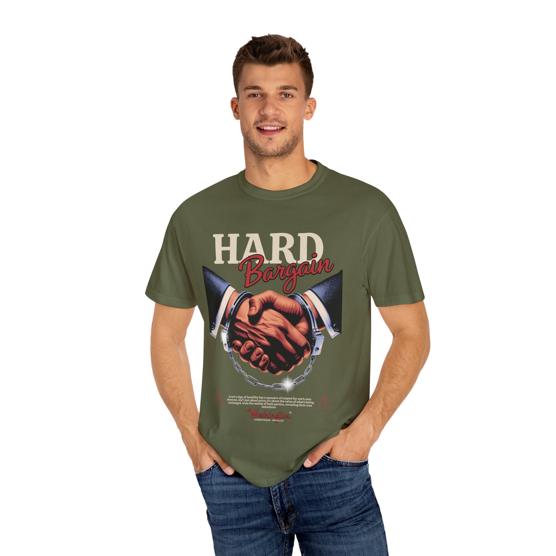 Garment-Dyed T-shirt Hard Bargain Graphic Tee