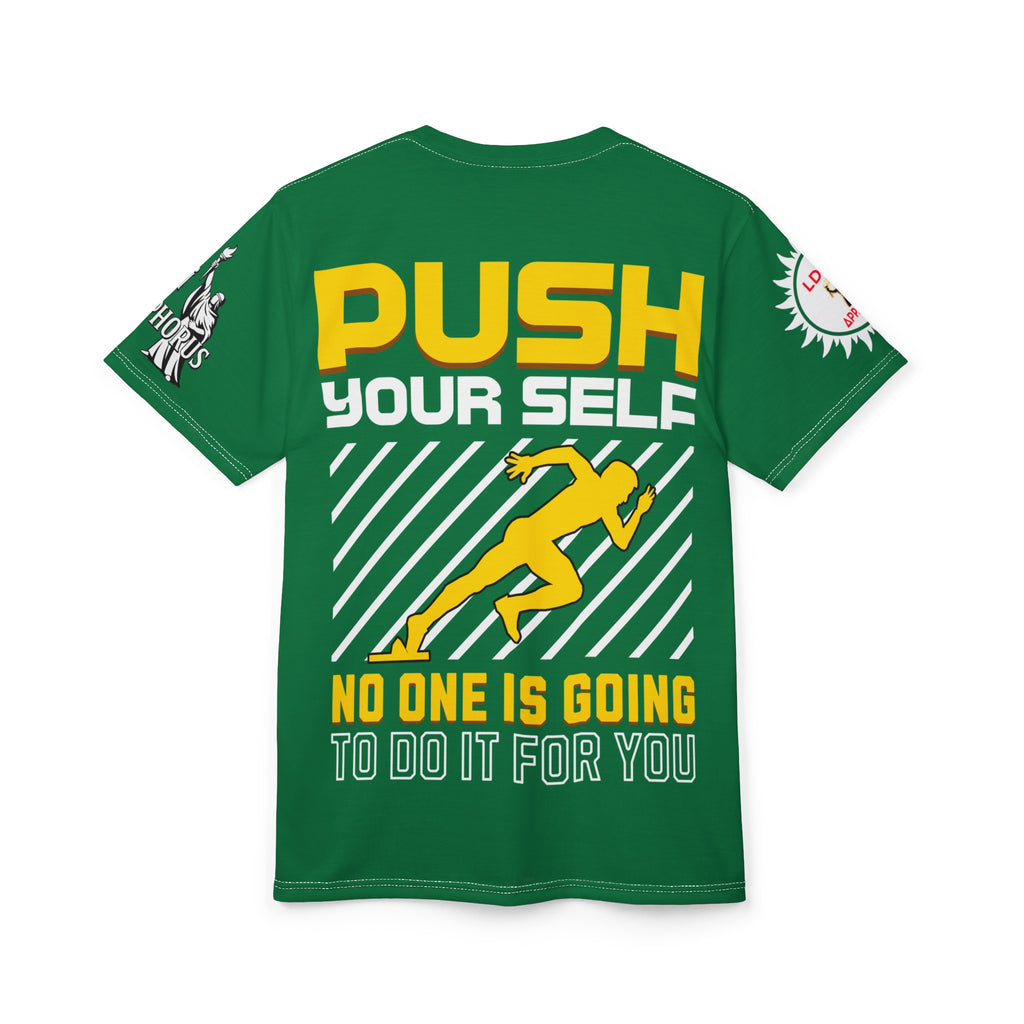 Push Yourself Graphic Tee LD&P APPAREL DESIGN Green