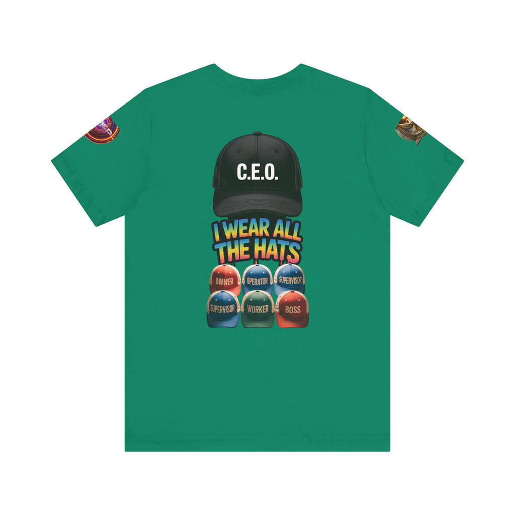 Entrepreneur Hat Unisex Tee - I Wear All The Hats Design