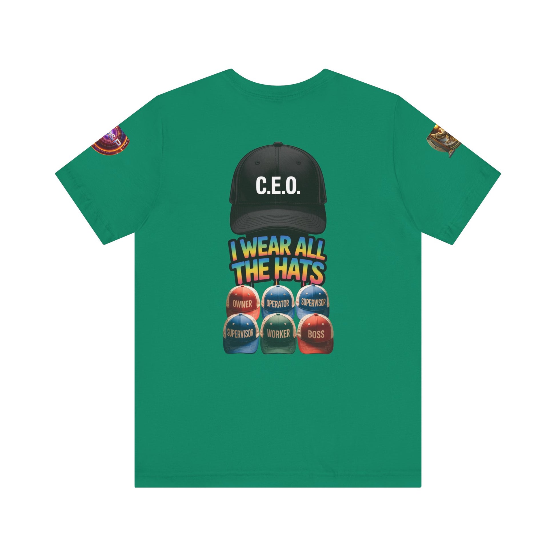 Entrepreneur Hat Unisex Tee - I Wear All The Hats Design