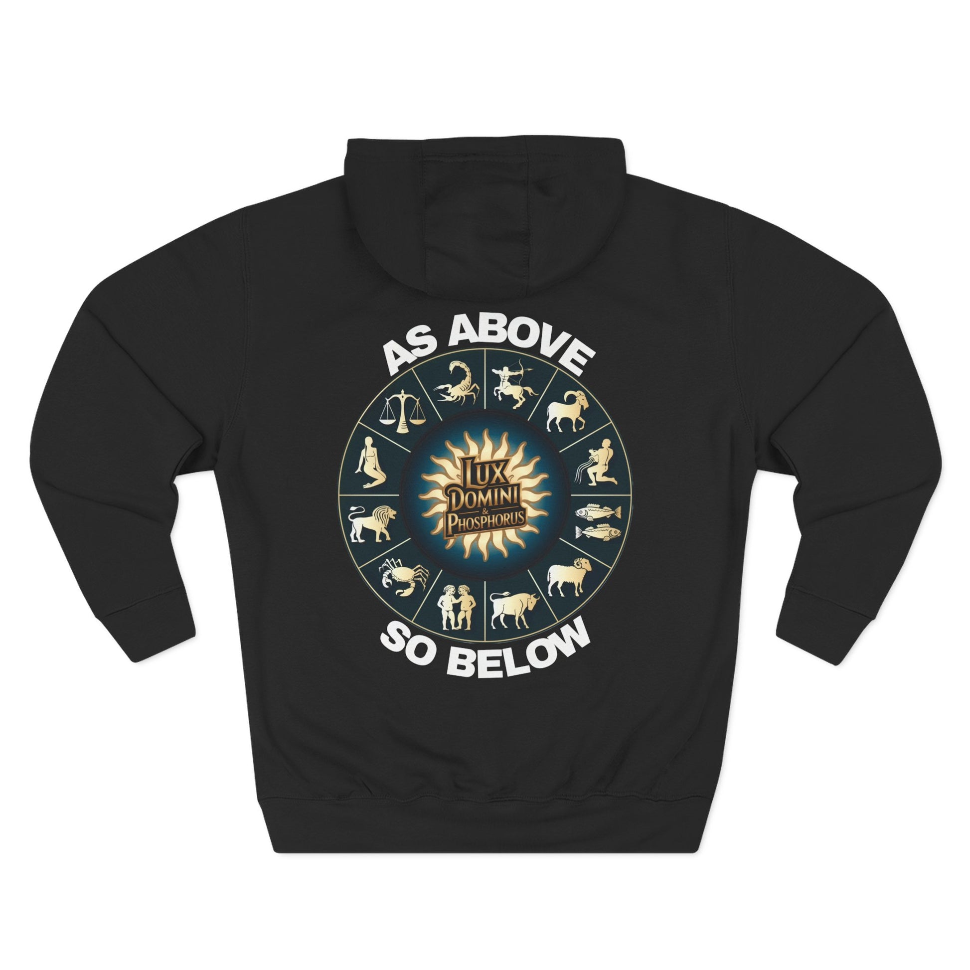 Fleece Hoodie - Lux Domini and Phosphorus Design - Above So Below