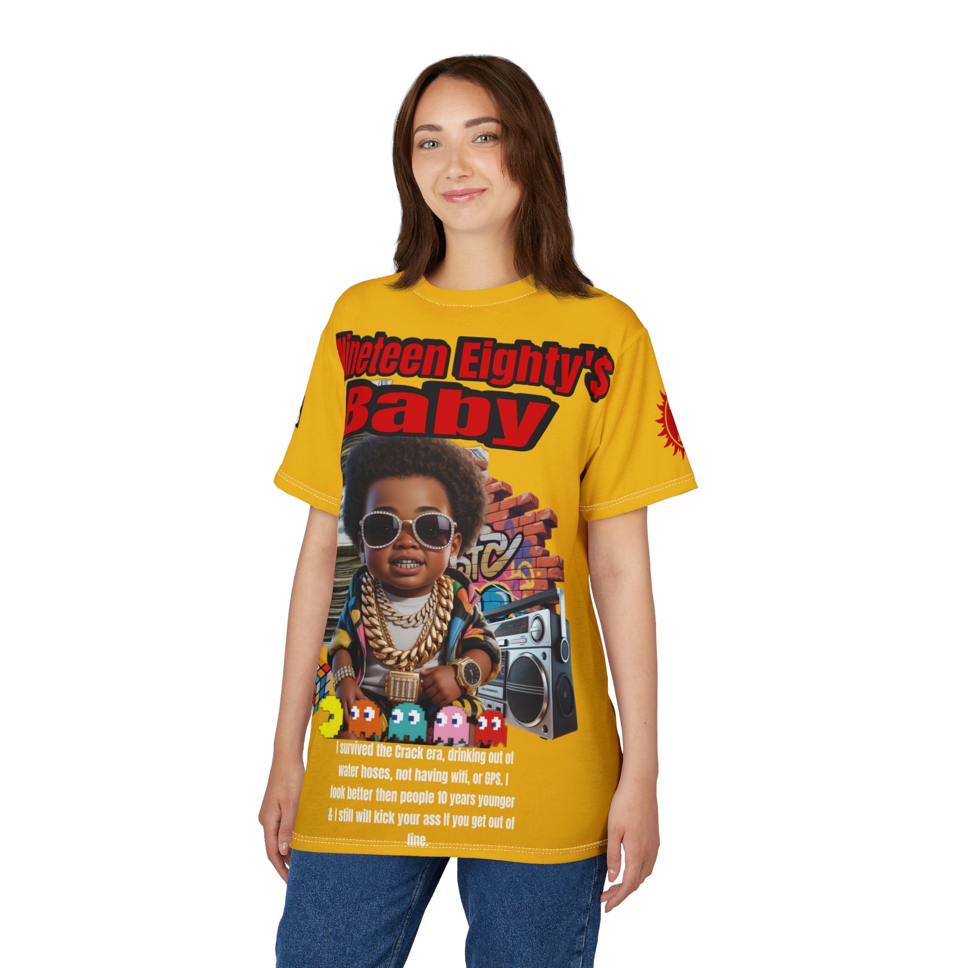 Nineteen Eighty's Baby Graphic Tee LD&P APPAREL Yellow