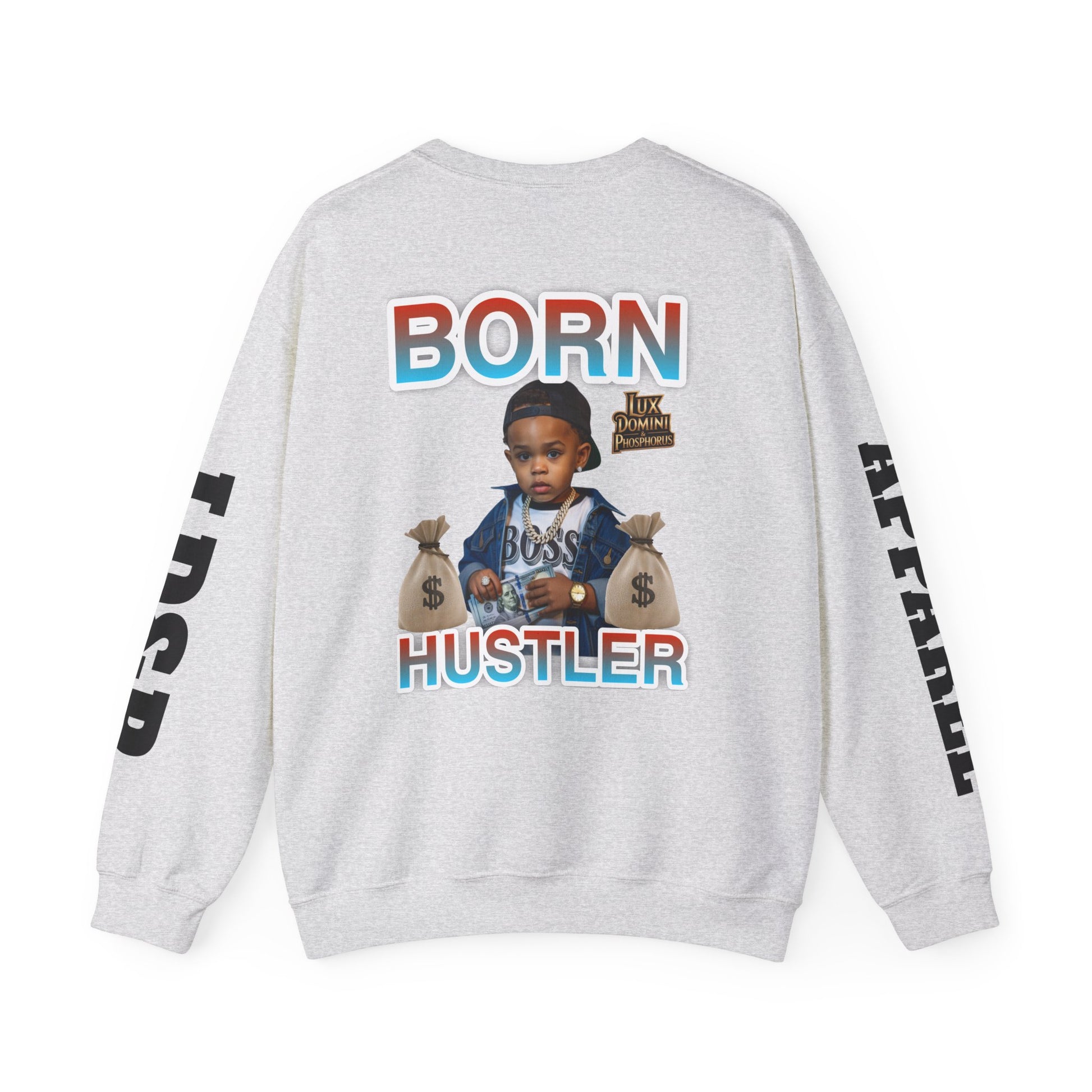 Crewneck Sweatshirt - Born Hustler LD&P Apparel