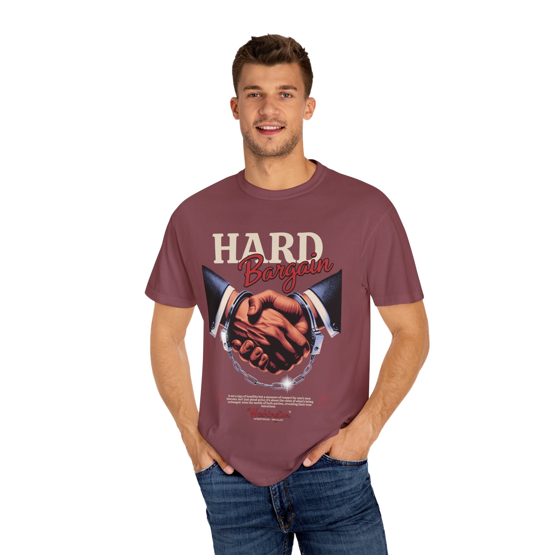 Garment-Dyed T-shirt Hard Bargain Graphic Tee