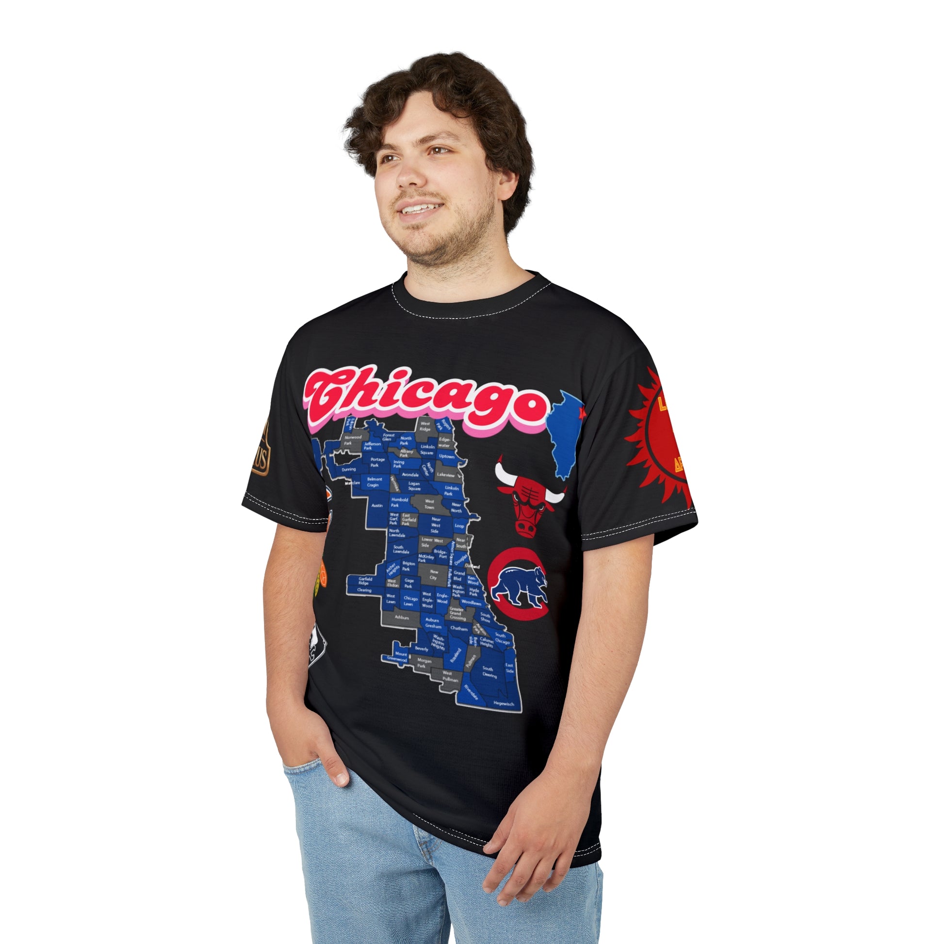 Chicago Print Unisex Cut & Sew Tee