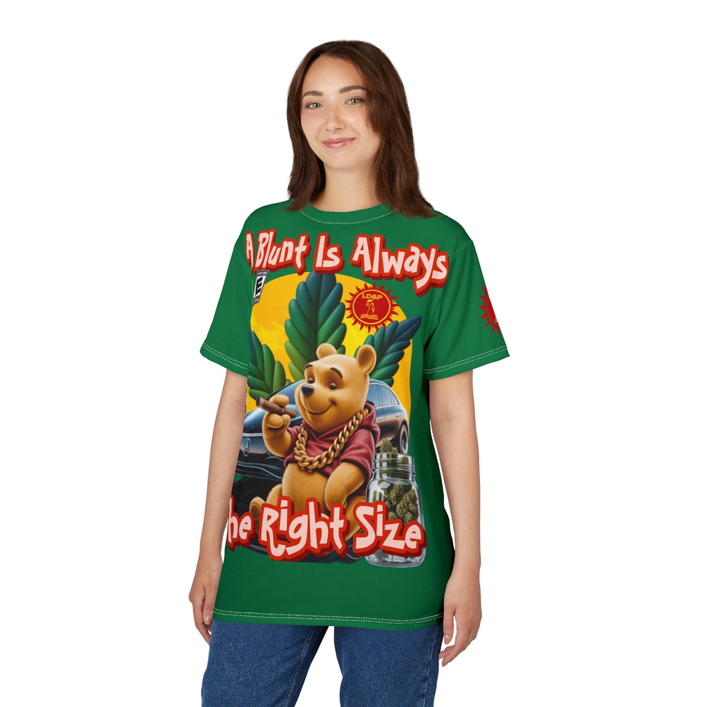 Cannabis Graphic Tee — "A Blunt Is Always The Right Size" LD&P APPAREL Green