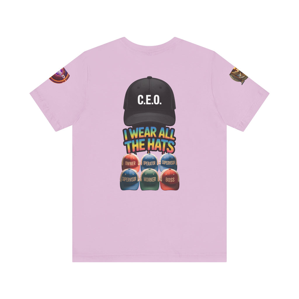 Entrepreneur Hat Unisex Tee - I Wear All The Hats Design