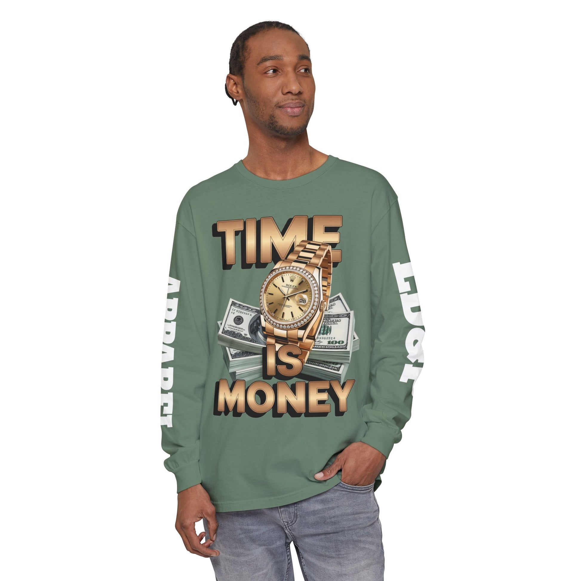 Long Sleeve T-Shirt Time is MONEY Design