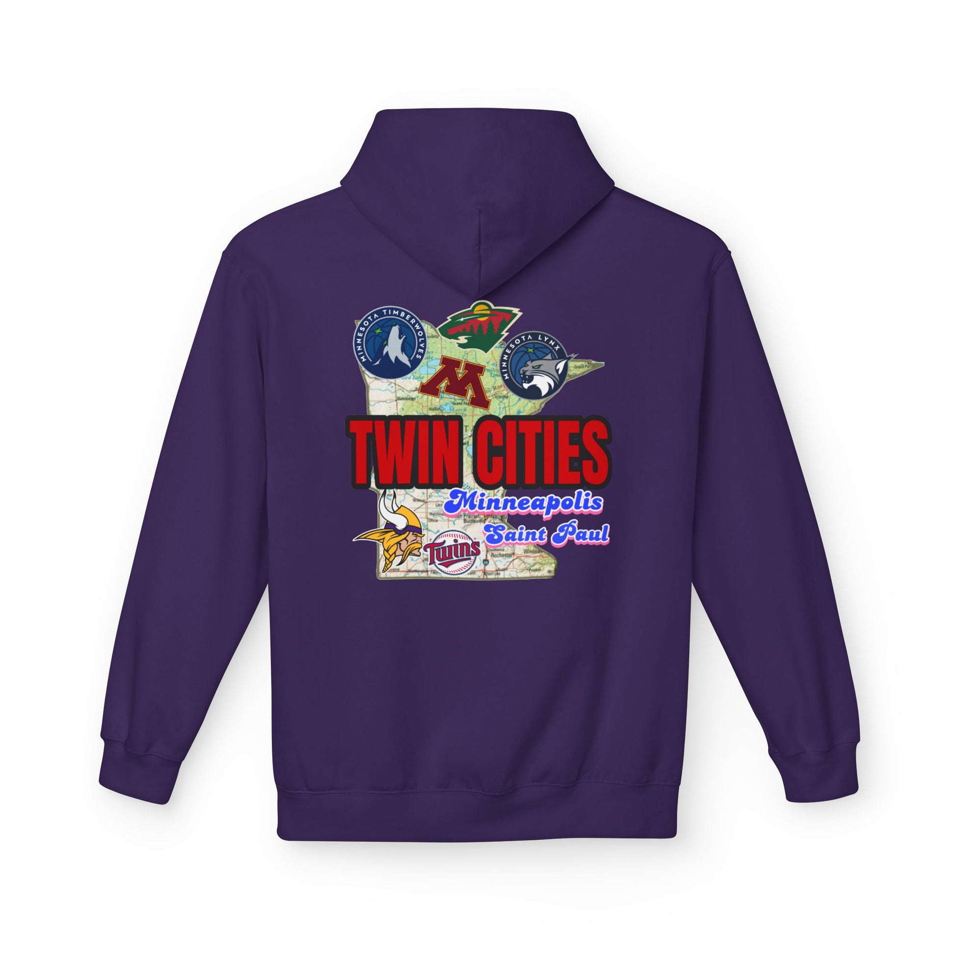 Fleece Hoodie Twin Cities Minneapolis St Paul Design