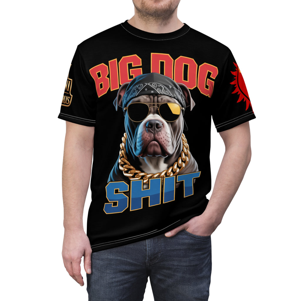 T-Shirt - Big Dog Print Unisex Cut & Sew Tee