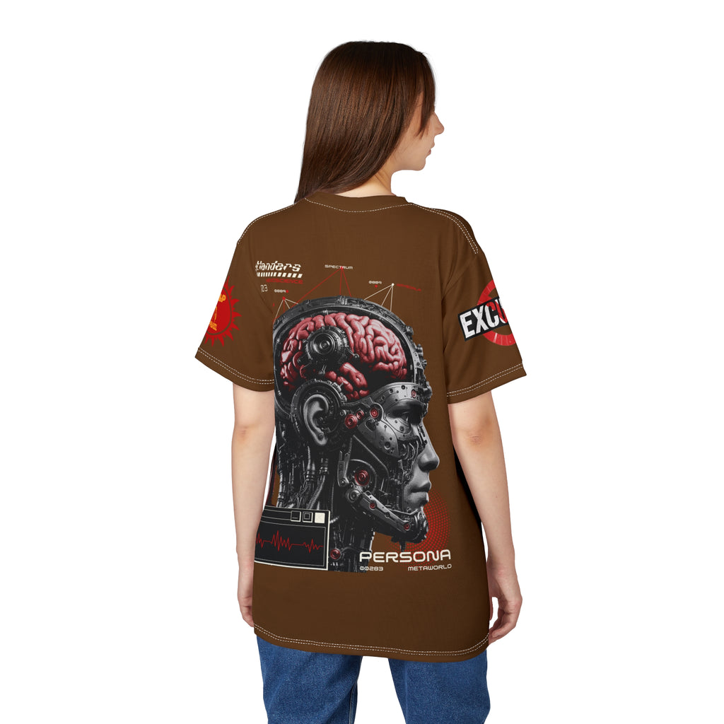 Persona Sci‑Fi Graphic Tee Shirt LD&P APPAREL Brown