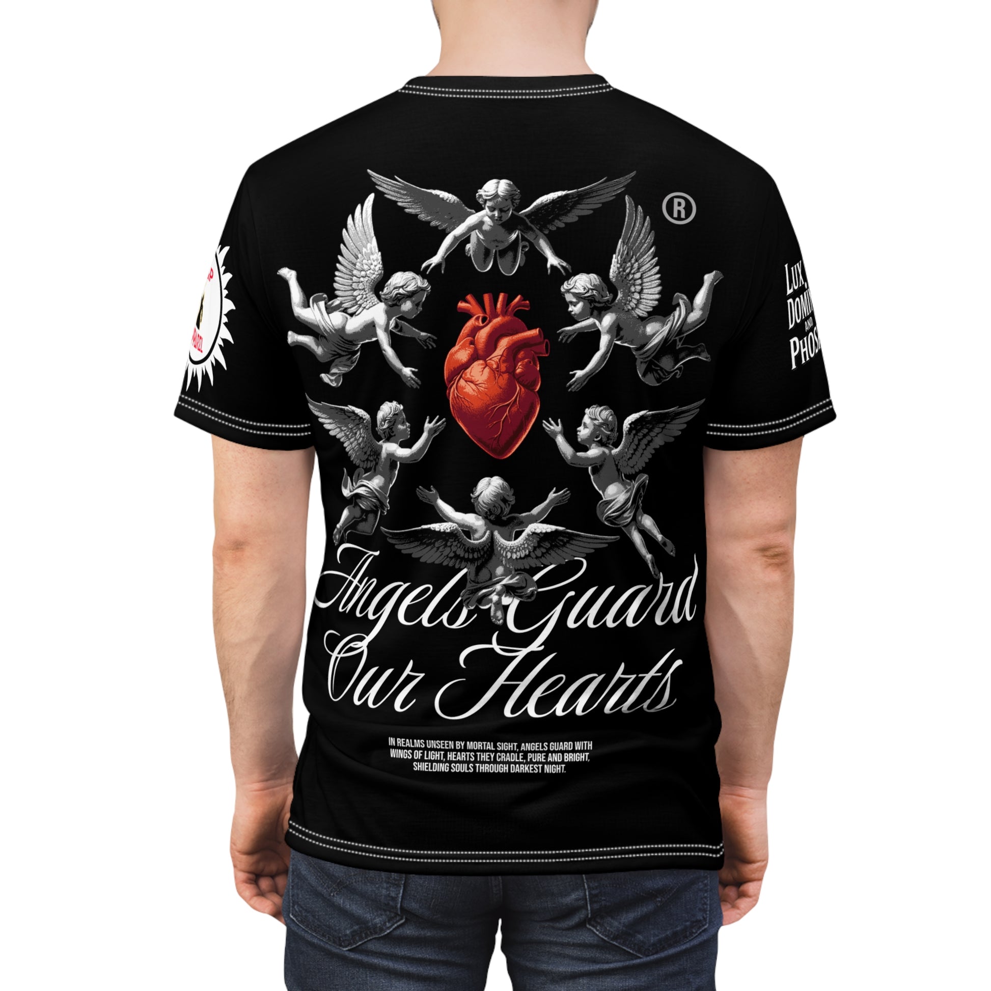 Angels Guard Our Hearts Tee LD&P APPAREL BLACK