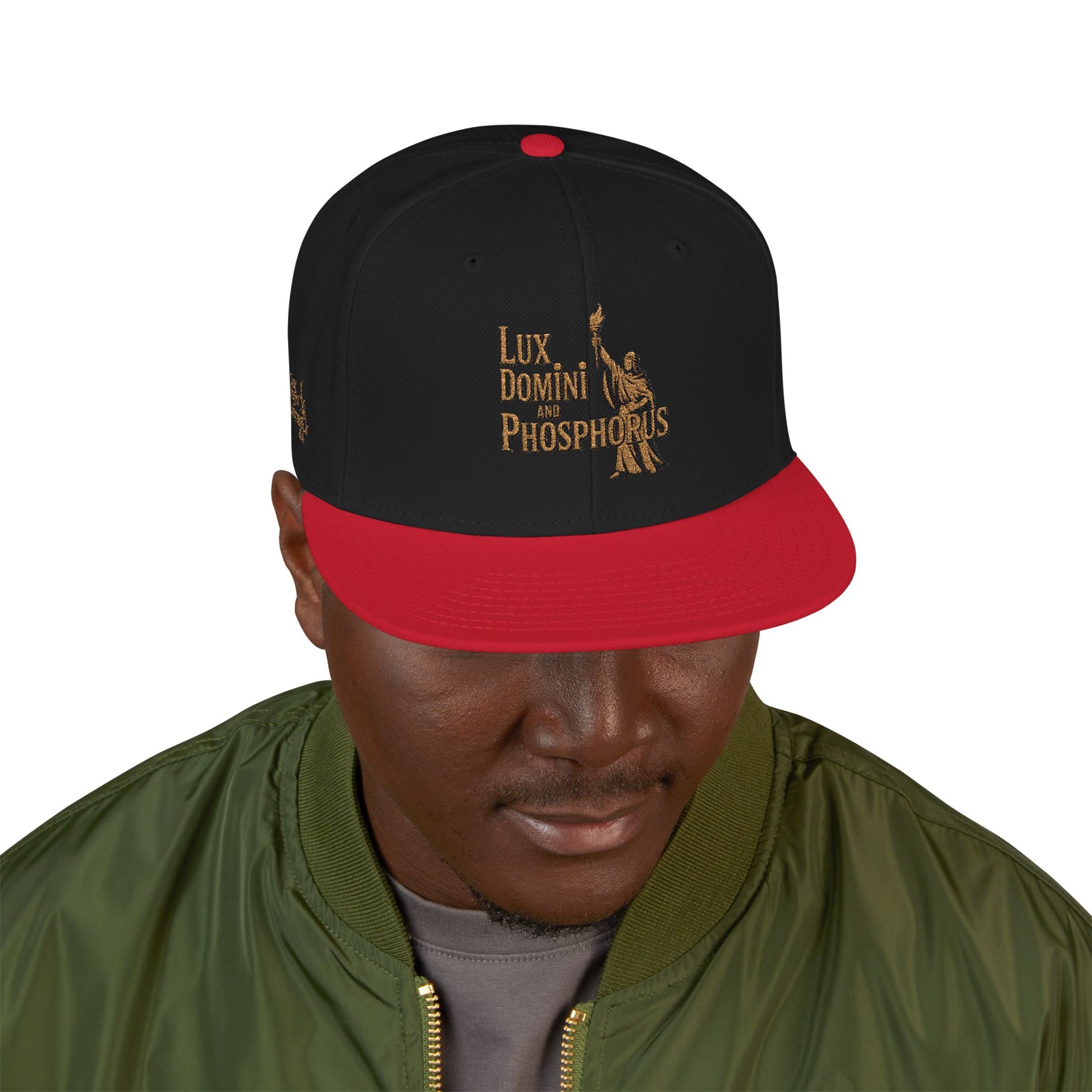 Snapback Cap - LUX DOMINI AND PHOSPHORUS Embroidered Hat