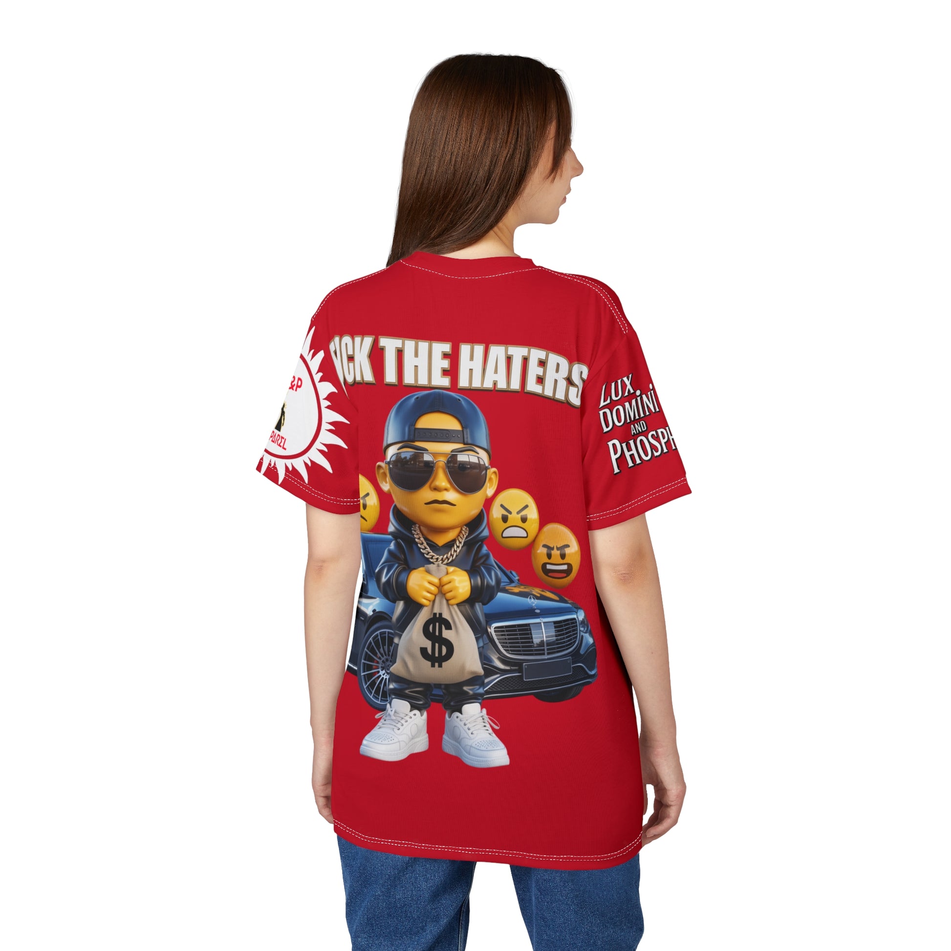 Fuck The Haters  Print Unisex Cut & Sew Tee