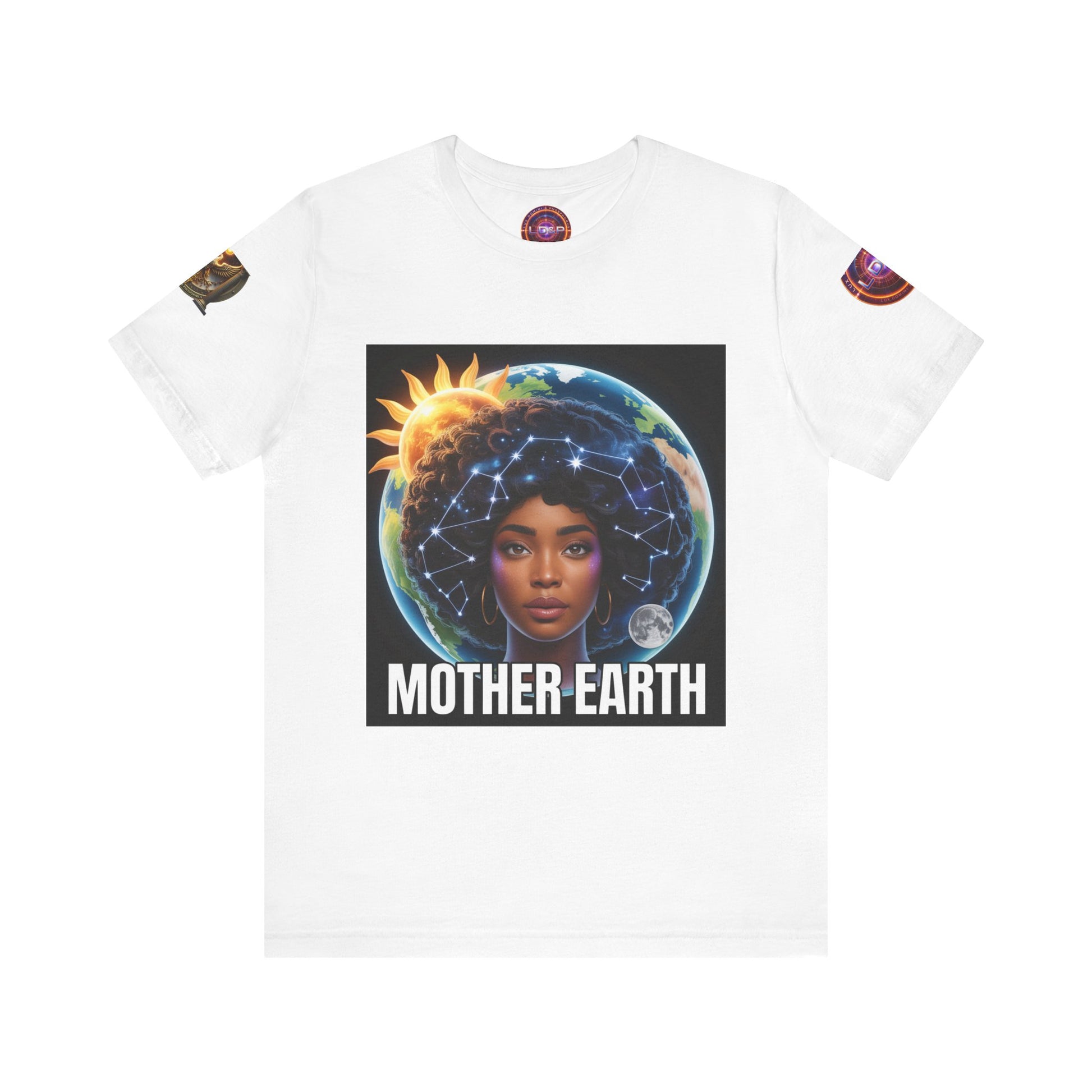 Earth Day Unisex Tee with Mother Earth Design LD&P