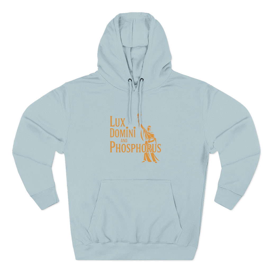 Fleece Hoodie Lux Domini and Phosphorus Apparel Design