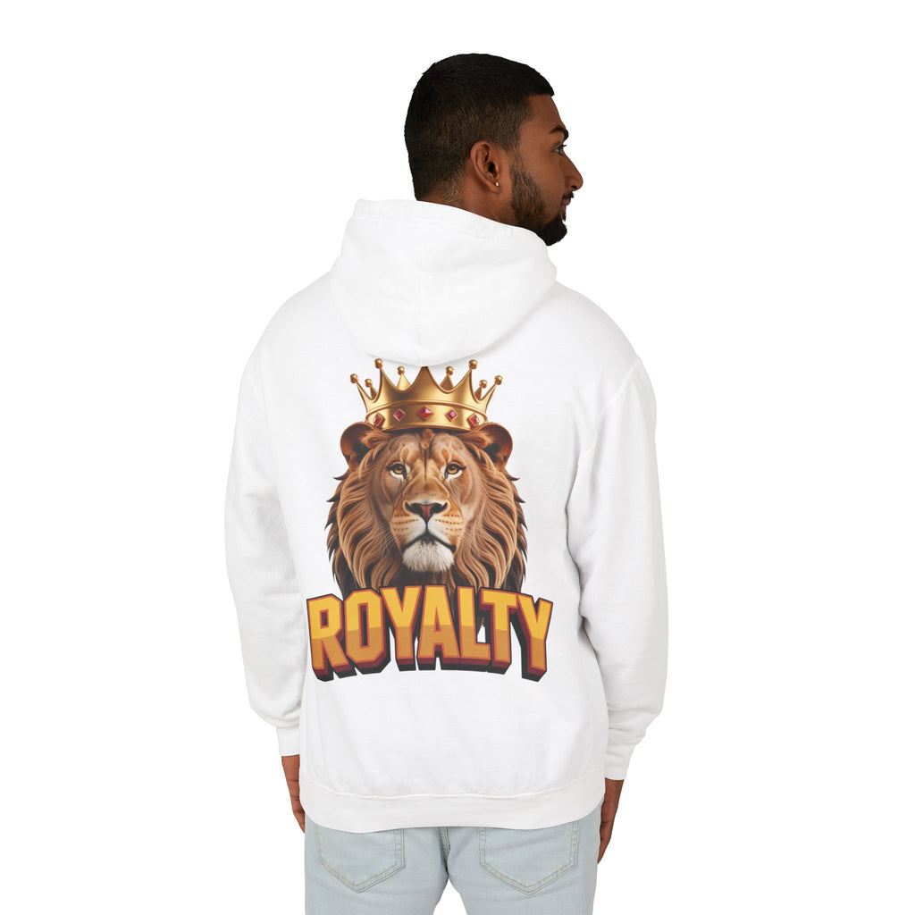 Royalty Lion Hooded Sweatshirt, Unisex Lightweight Pullover, King of the Jungle Sweatshirt, Animal Lover Gift, Cool Casual Wear