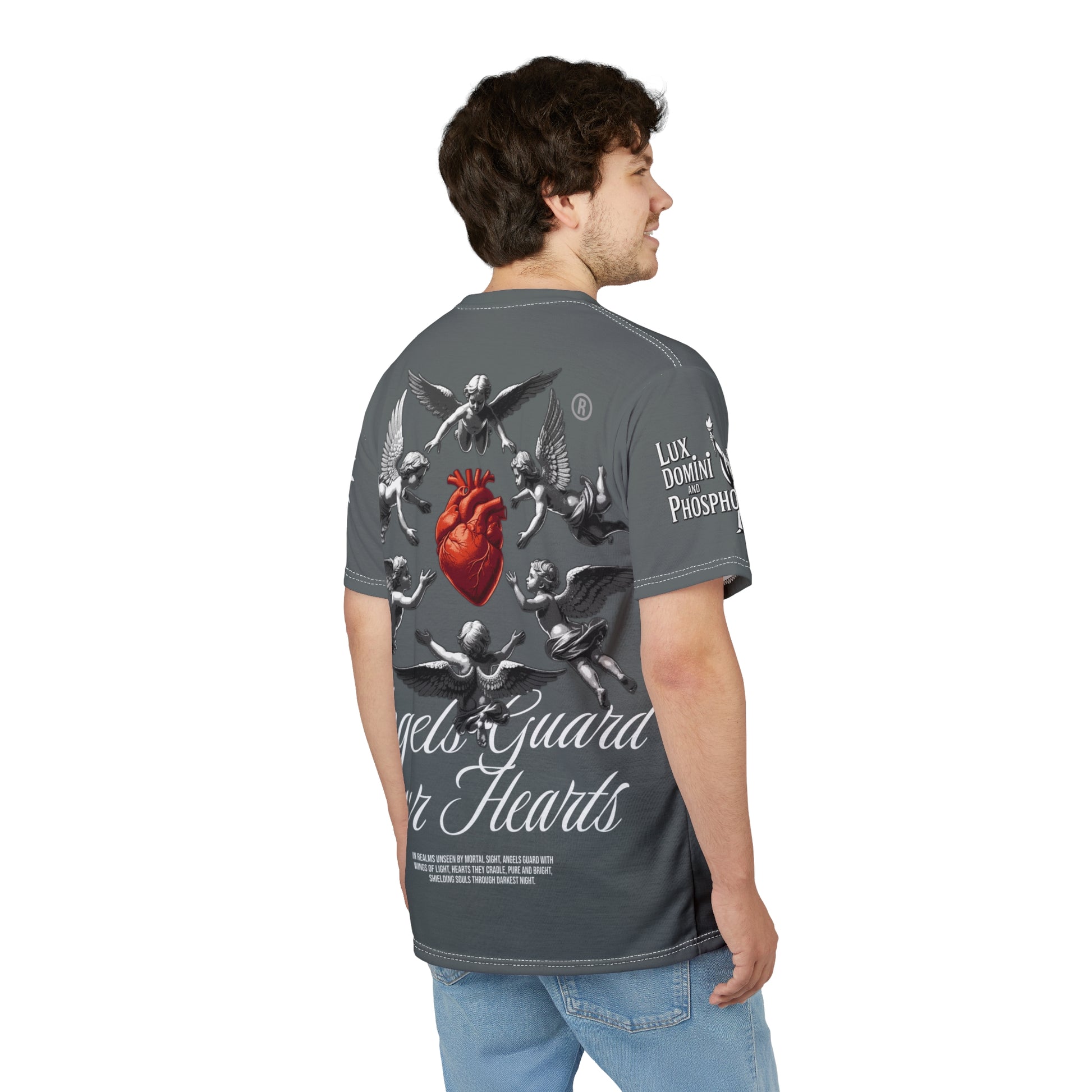 Angels Guard Our Hearts Tee LD&P APPAREL GREY