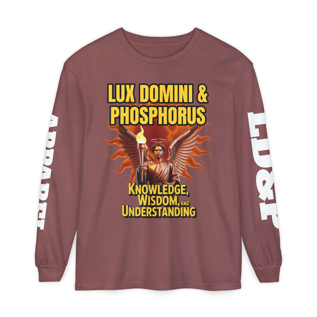Long Sleeve T-Shirt LD&P Apparel Knowledge Wisdom Understanding Design