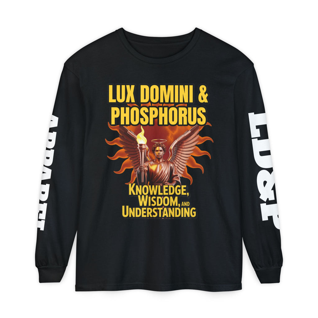 Long Sleeve T-Shirt LD&P Apparel Knowledge Wisdom Understanding Design