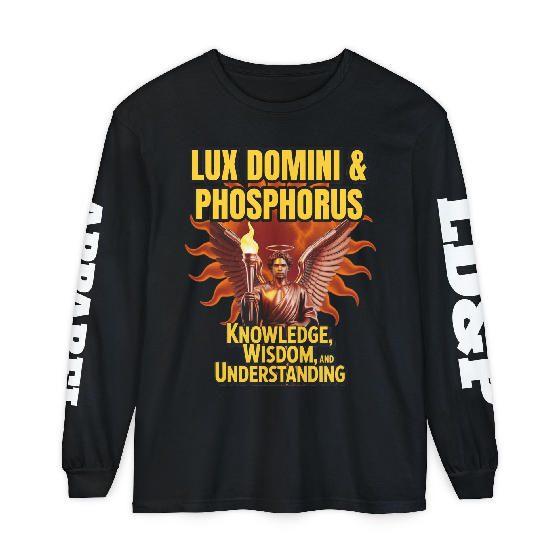 Long Sleeve T-Shirt LD&P Apparel Knowledge Wisdom Understanding Design