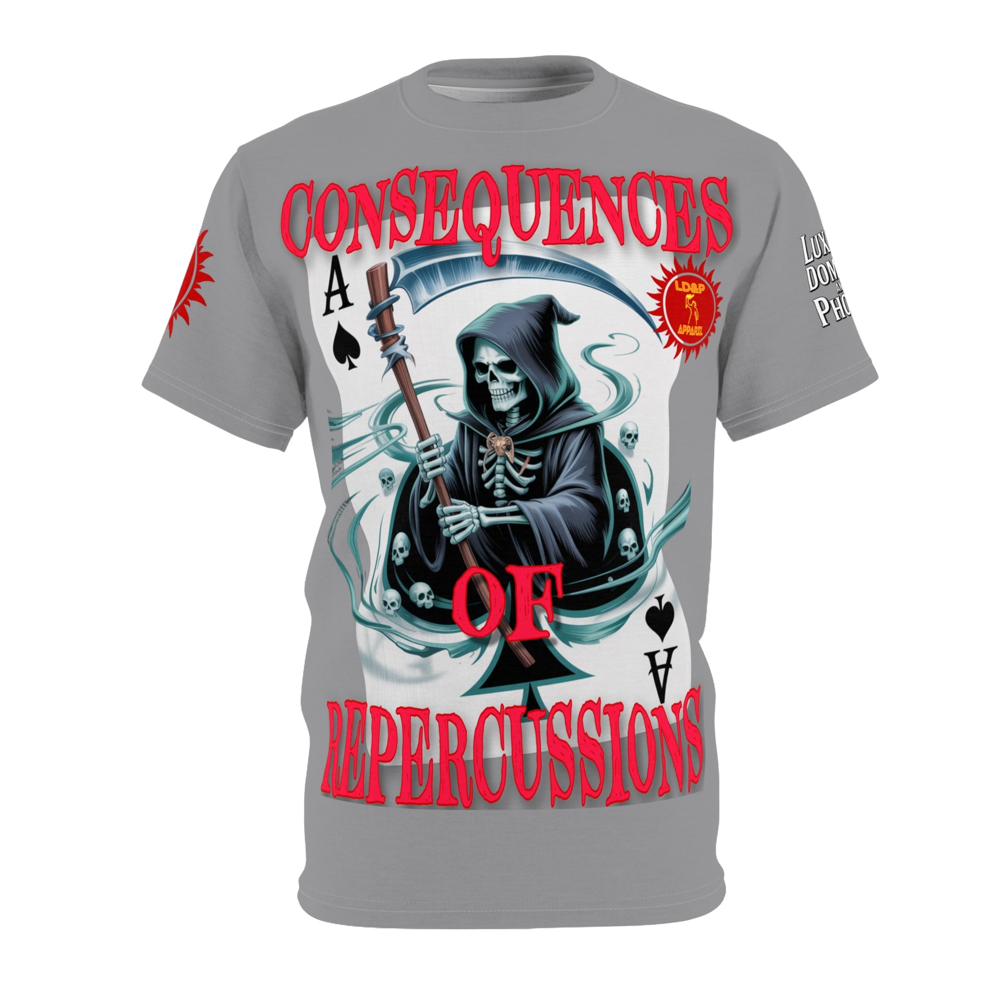 Consequences of Repercussions Graphic Shirt LD&P APPAREL Grey