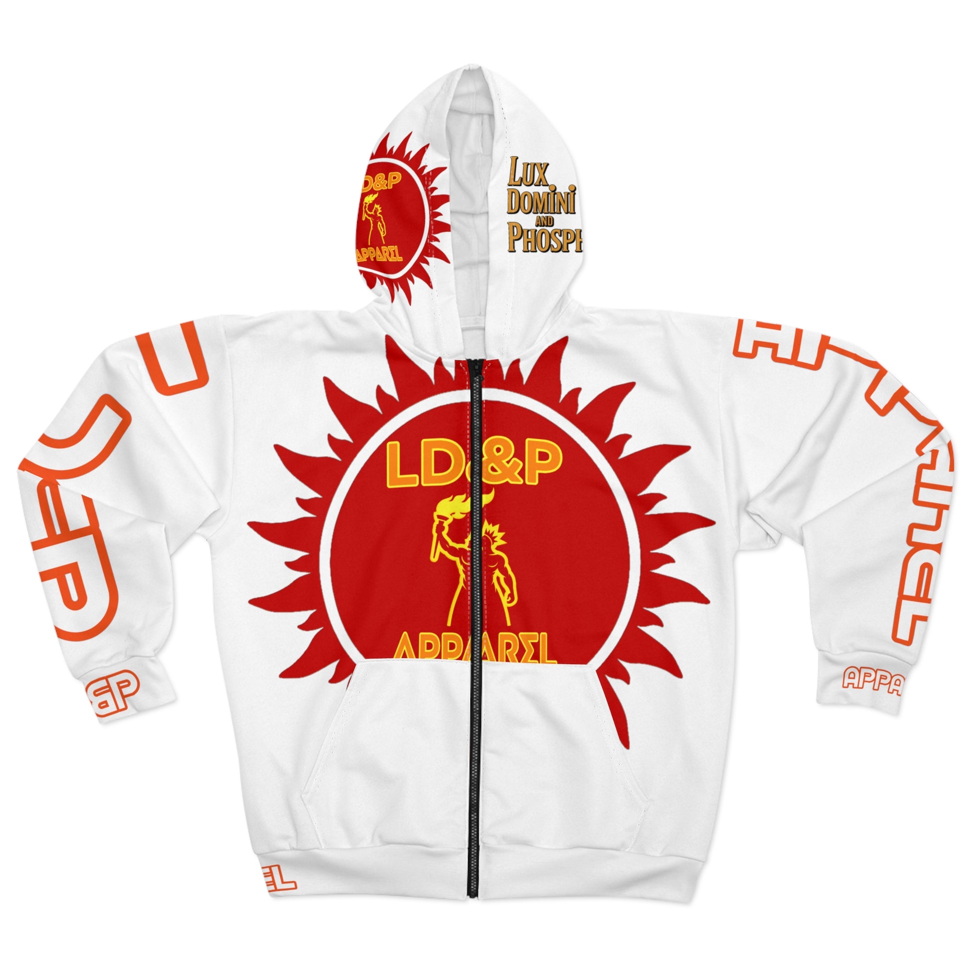 Money Maker Unisex Zip Hoodie - LD&P Apparel Design white