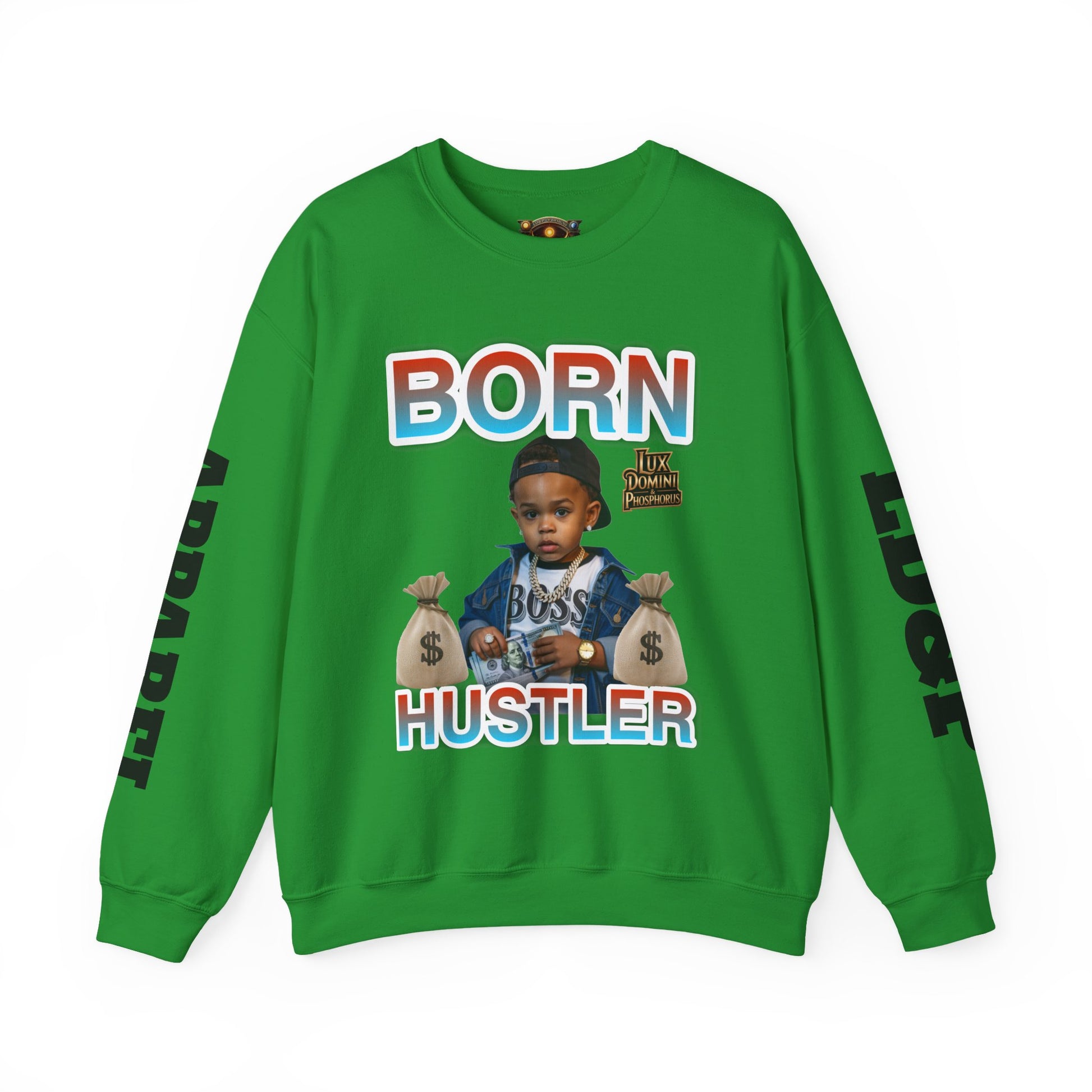 Crewneck Sweatshirt - Born Hustler LD&P Apparel