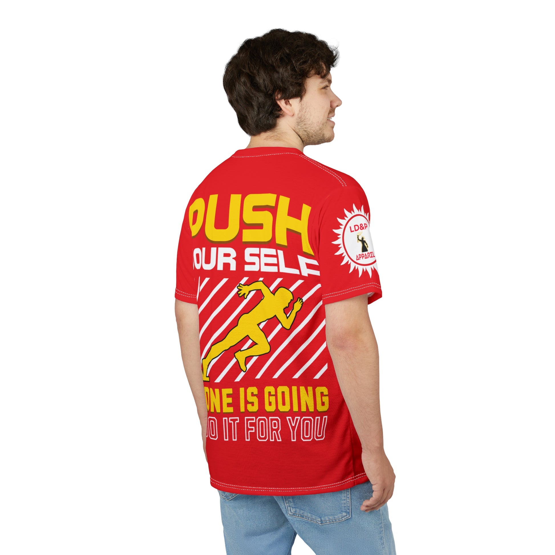 Push Yourself Graphic Tee LD&P APPAREL DESIGN Red