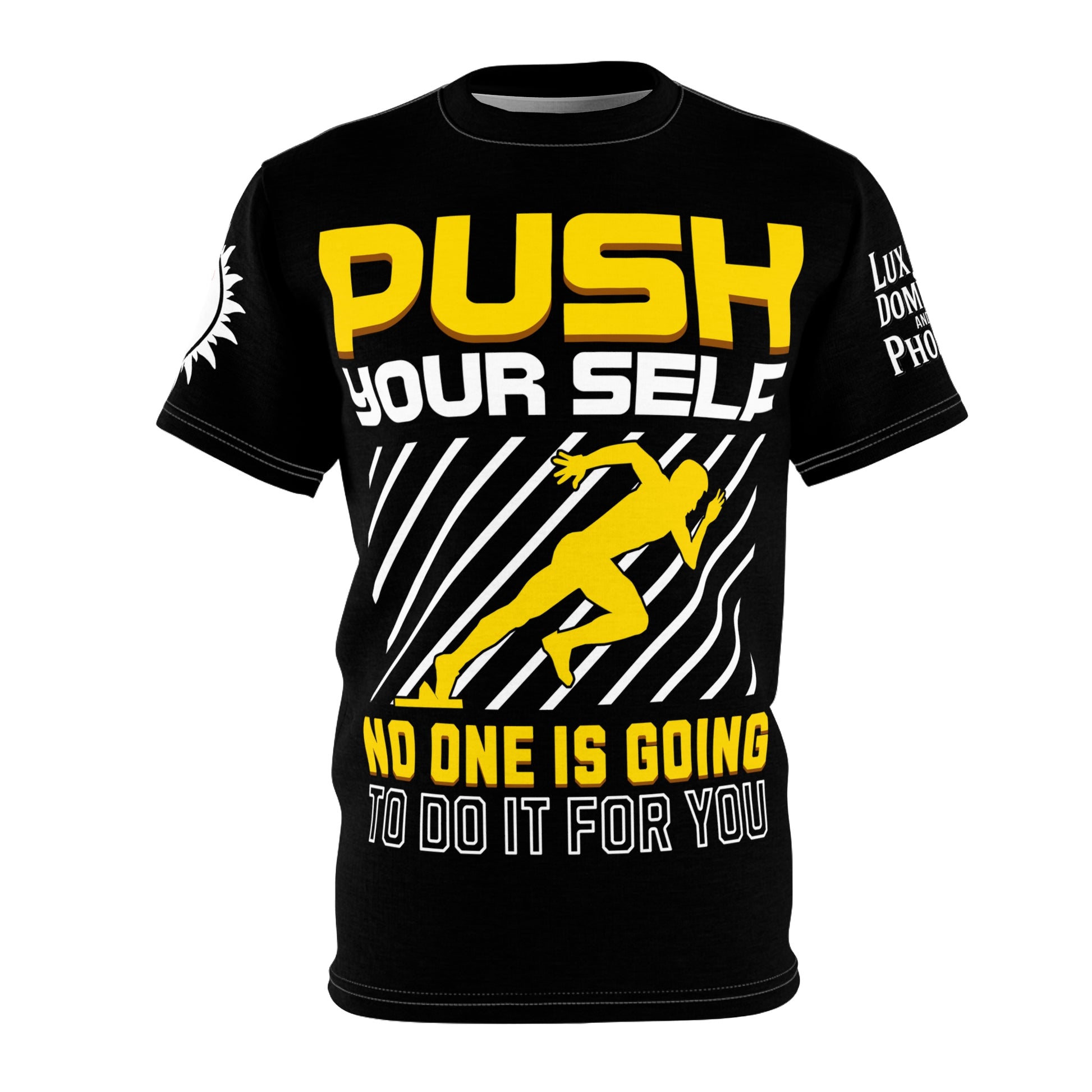 Push Yourself Graphic Tee LD&P APPAREL DESIGN Black