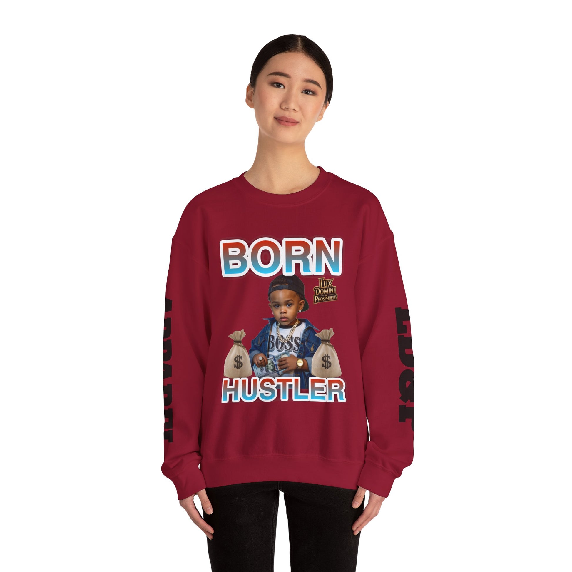 Crewneck Sweatshirt - Born Hustler LD&P Apparel