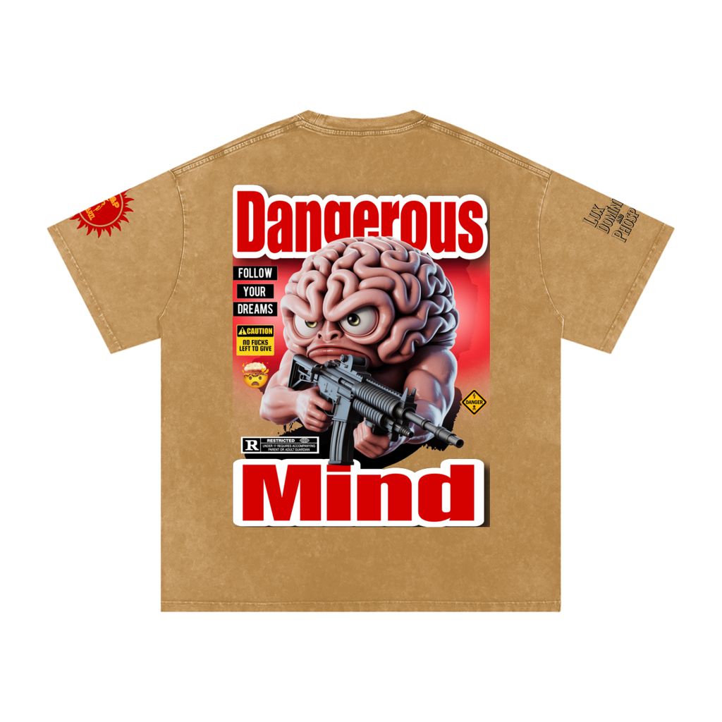 Dangerous Mind Washed Oversized Cotton T-Shirt